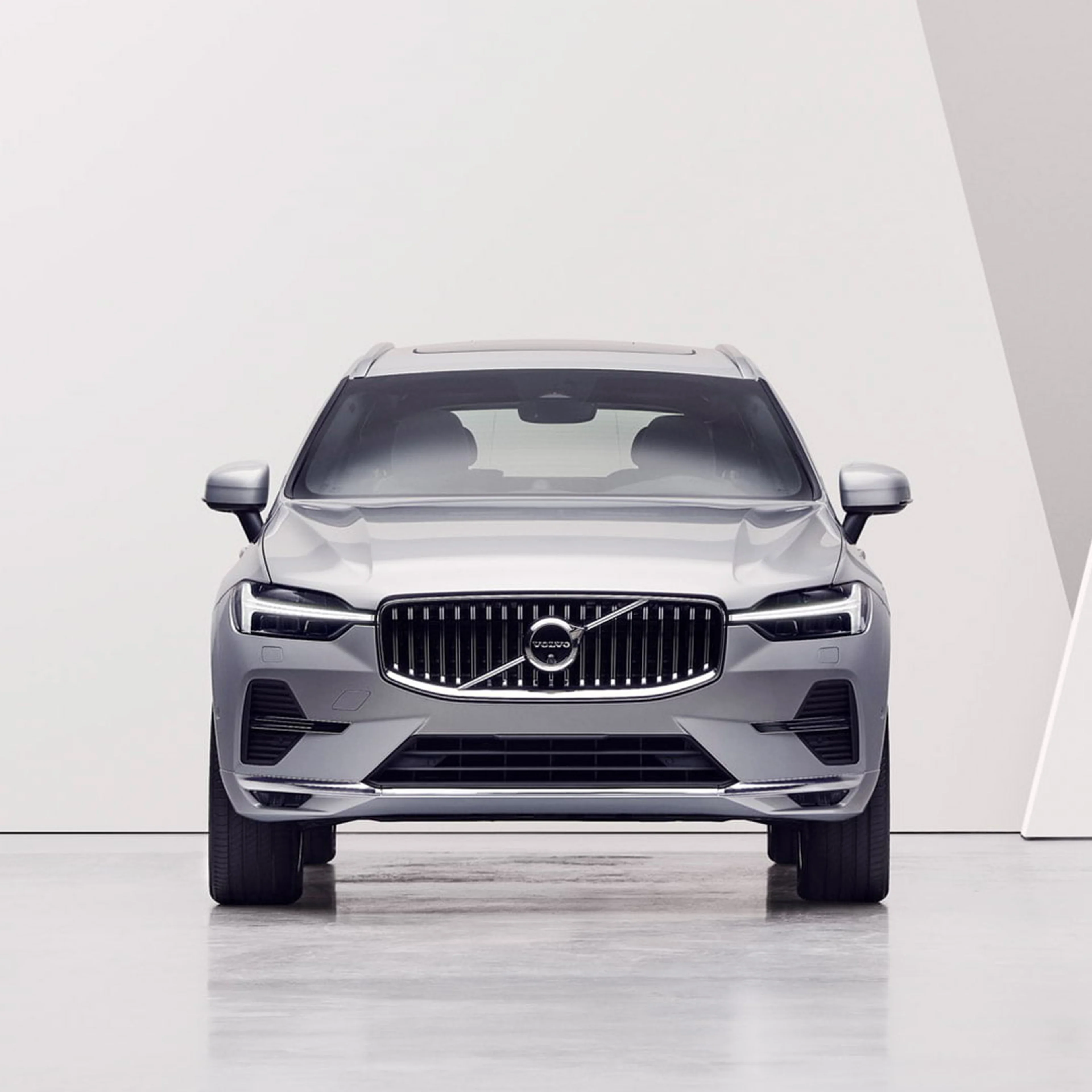 Front exterior of Volvo XC60 with the iconic front grille and headlamp design.
