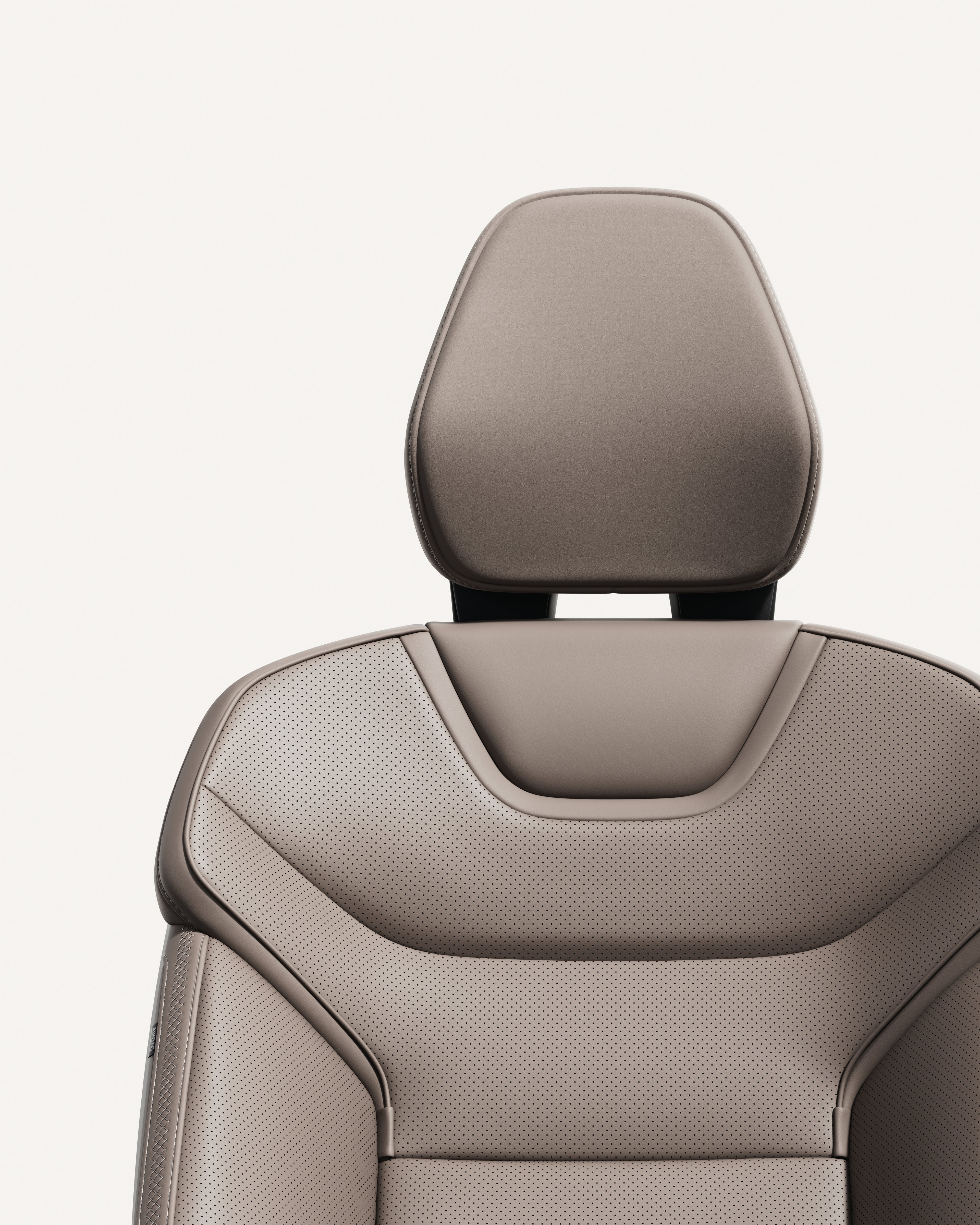 Volvo EX90 seat in material Cardamom with ergonomic design and sleek contours.