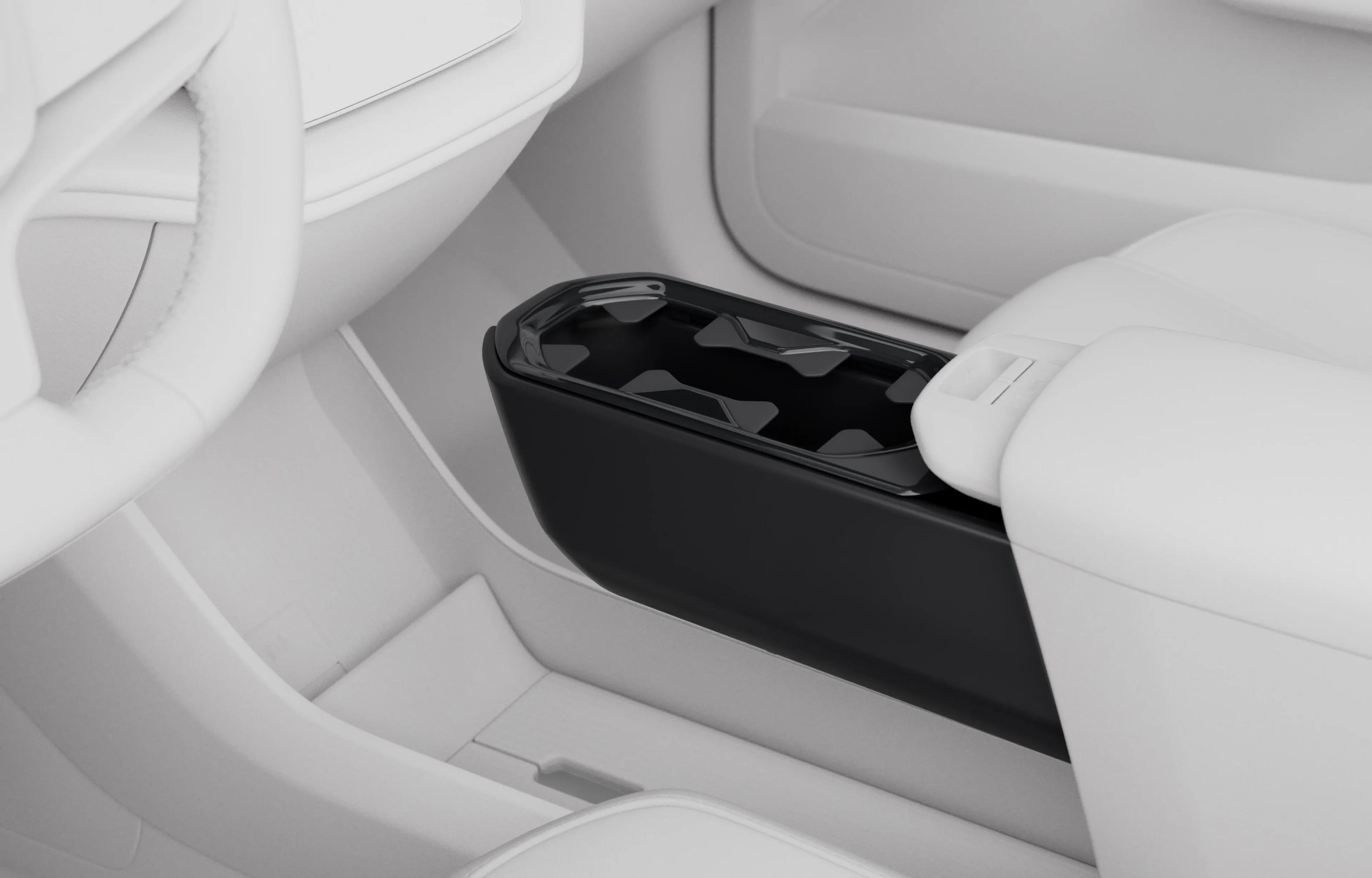 Imagen que muestra el amplio y versátil espacio de carga y almacenamiento del Volvo EX30.