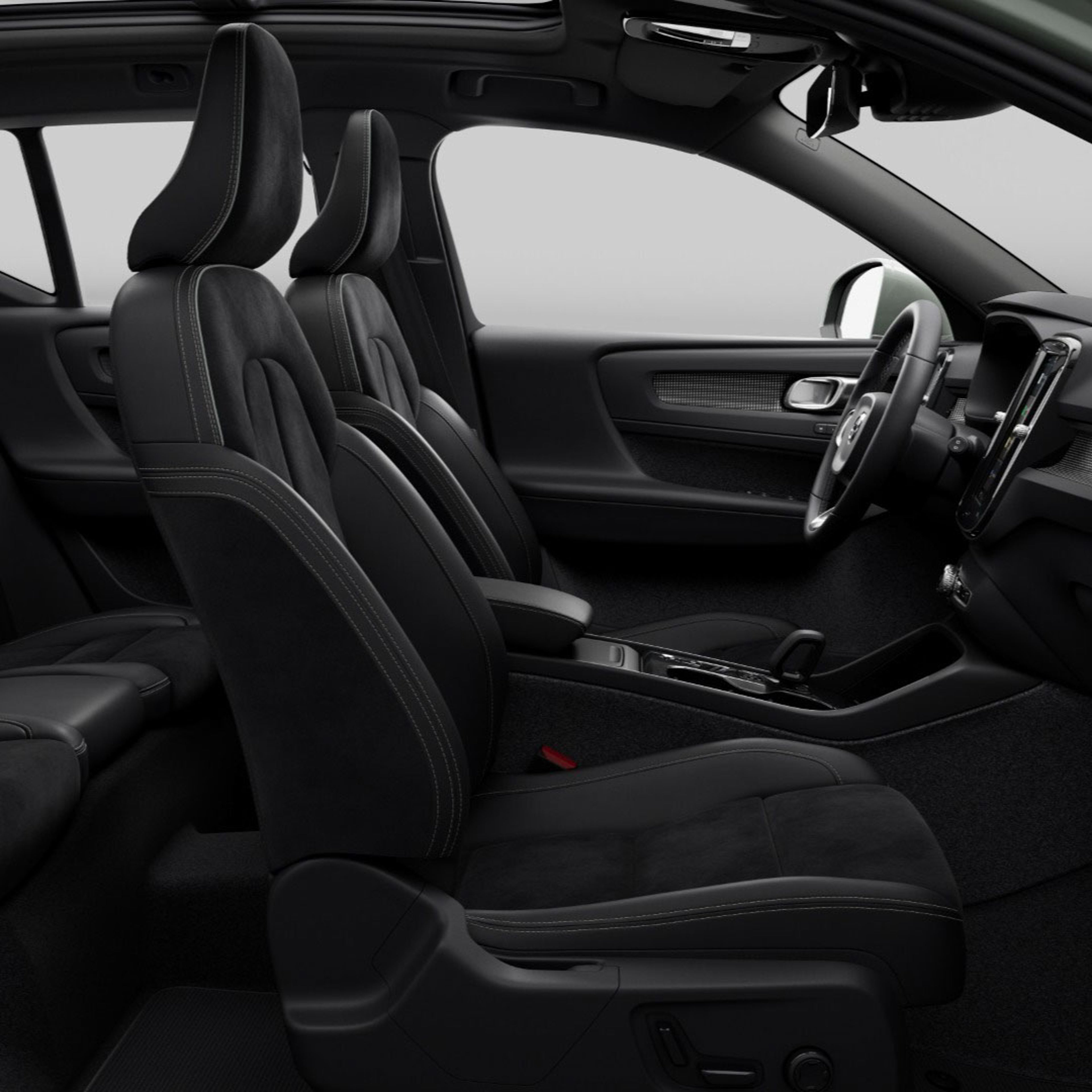Cabin interior of Volvo XC40 SUV.
