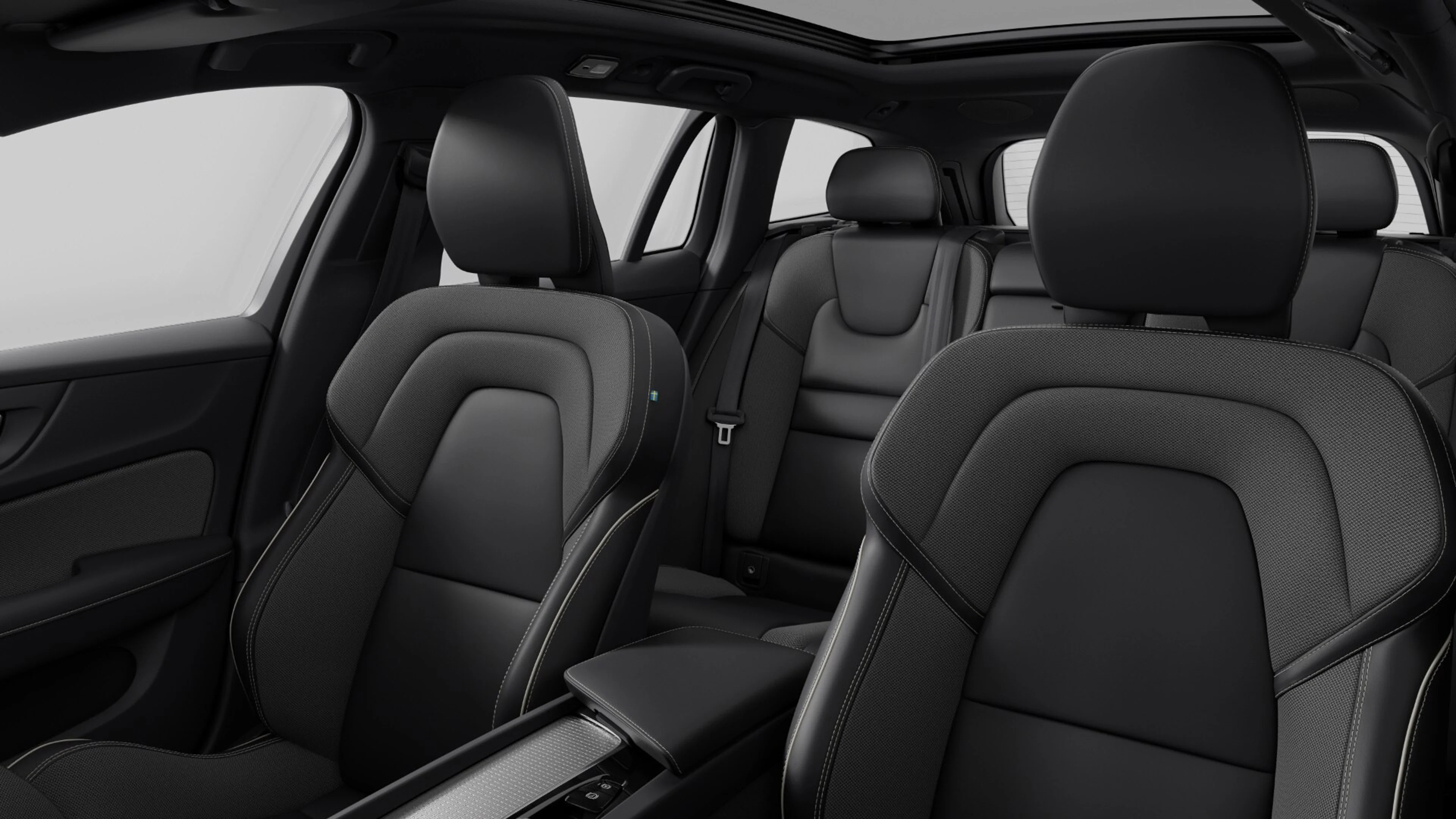 Volvo V60 旅行車的內裝。