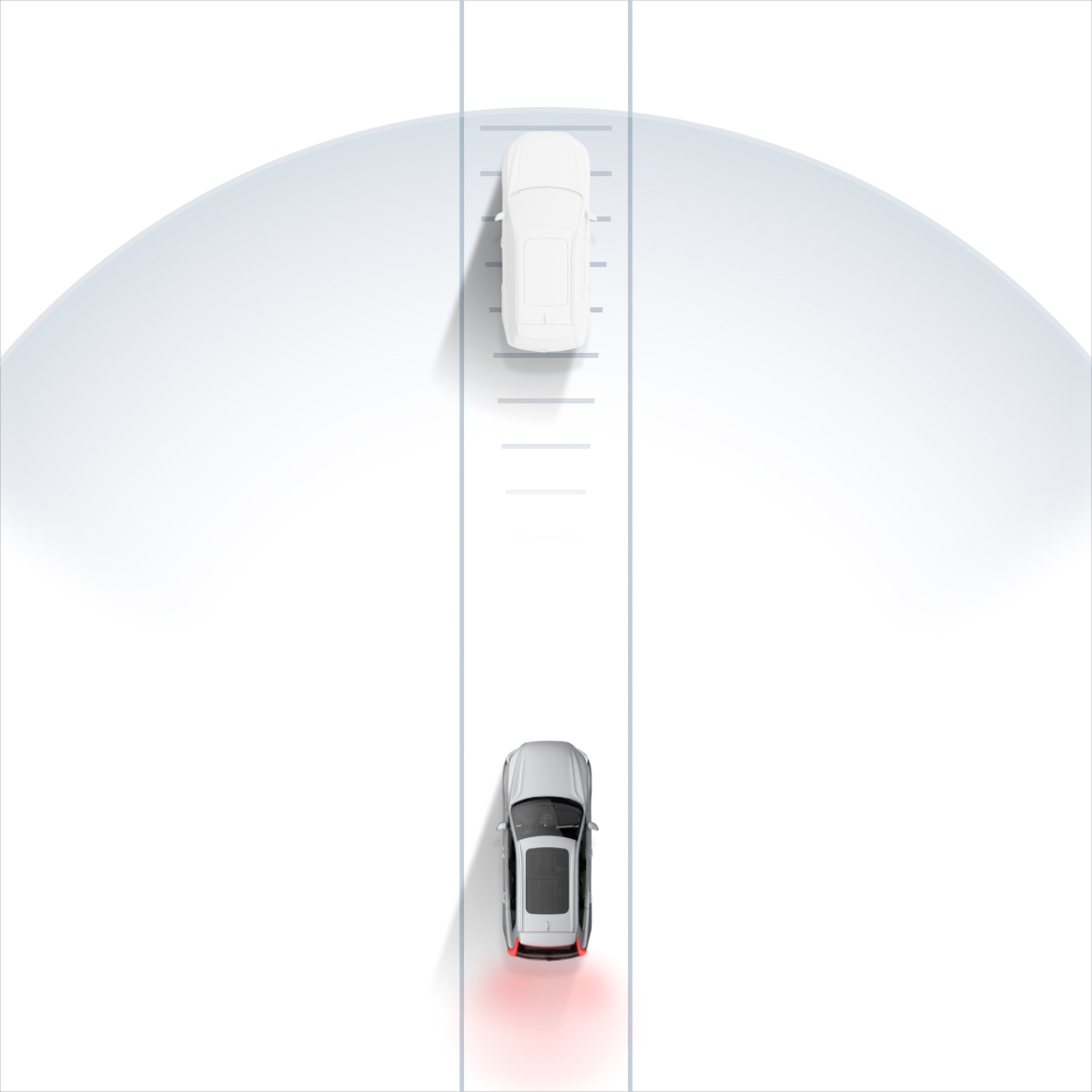 Volvo S90 sedan with advanced driver assistance technology.