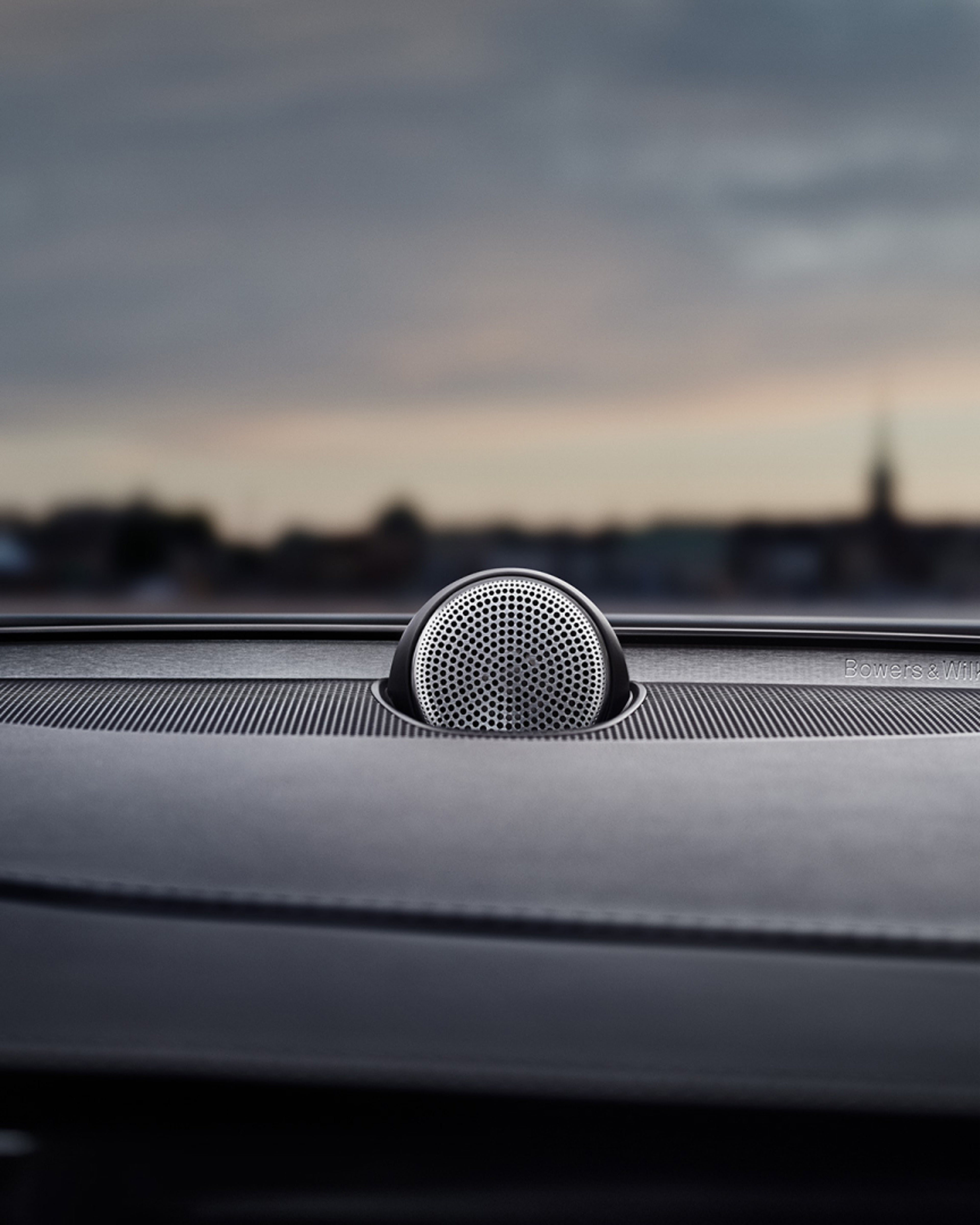 Bowers & Wilkins speakers inside a Volvo V90 plug-in hybrid.