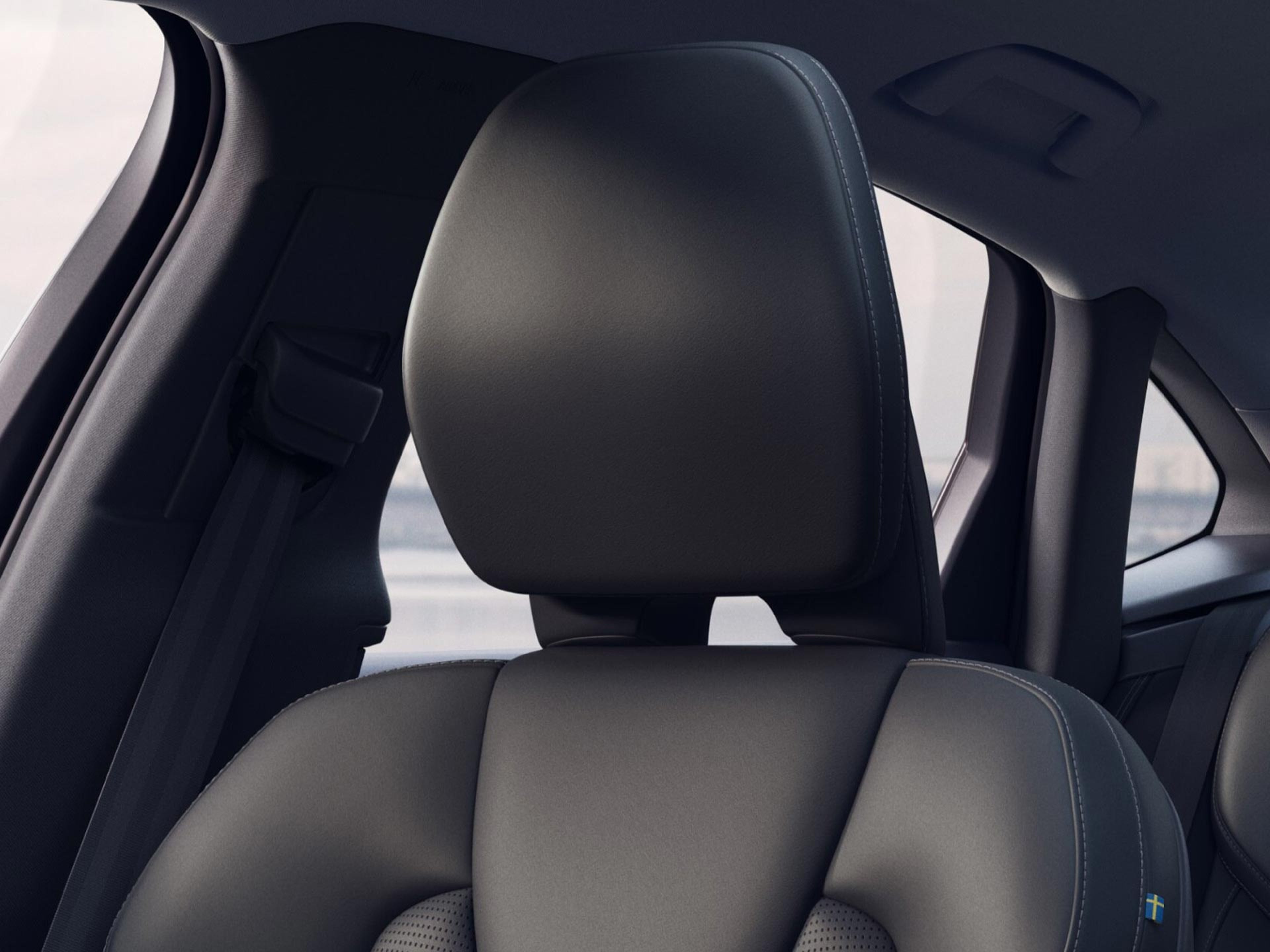 Nappa leather seats in a Volvo S90 sedan.
