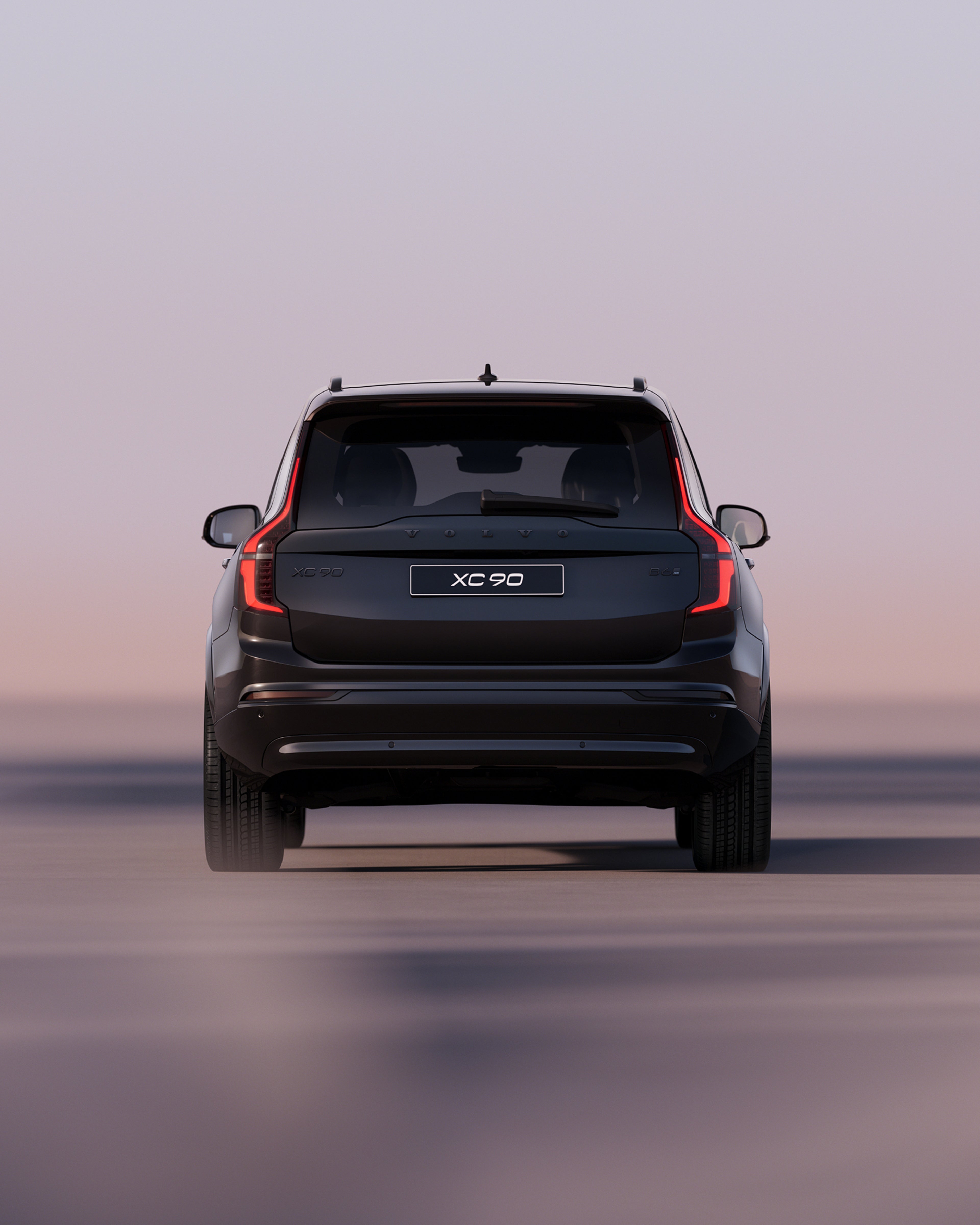 Rear view of the XC90 mild hybrid black edition