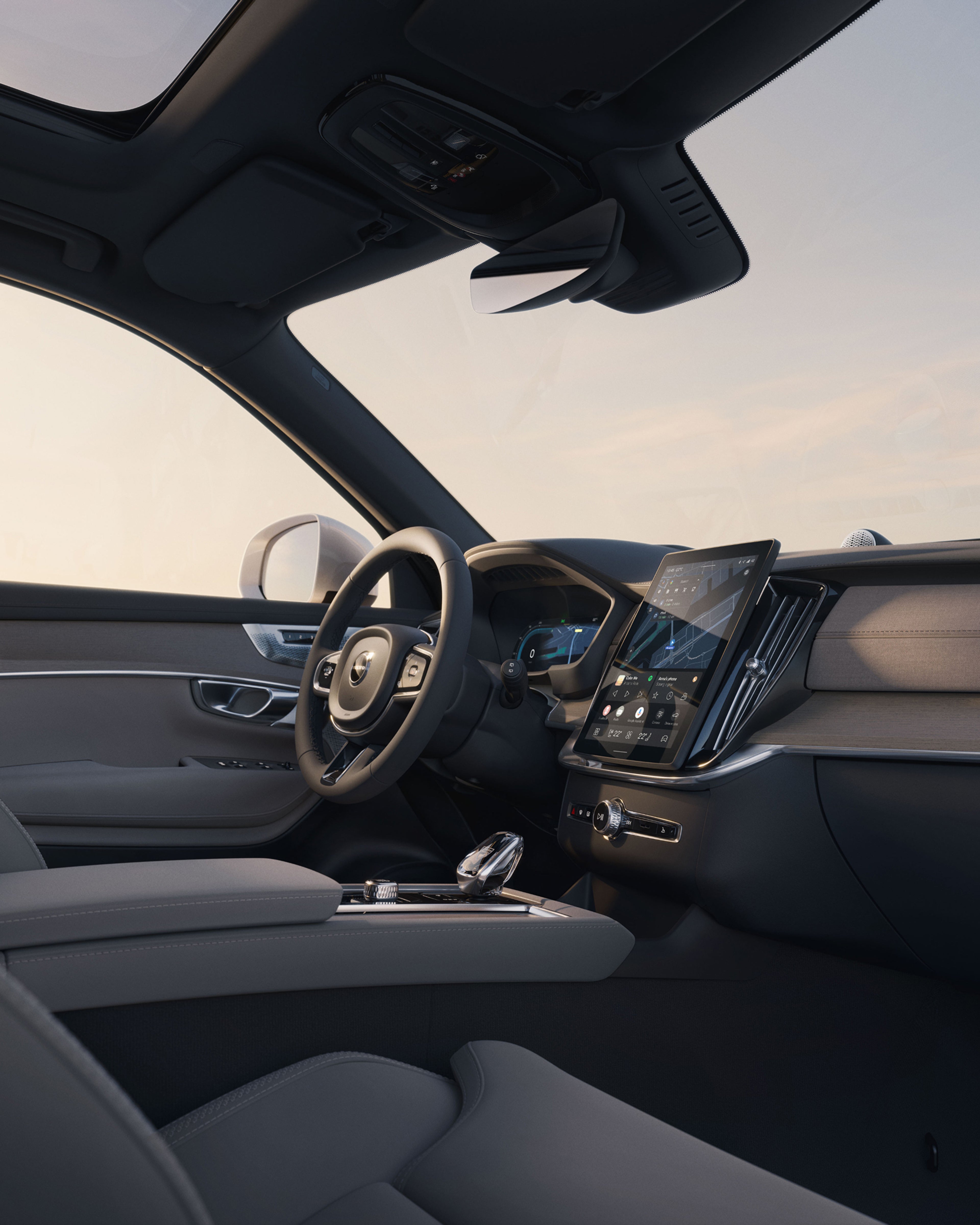 The cockpit of the Volvo XC90