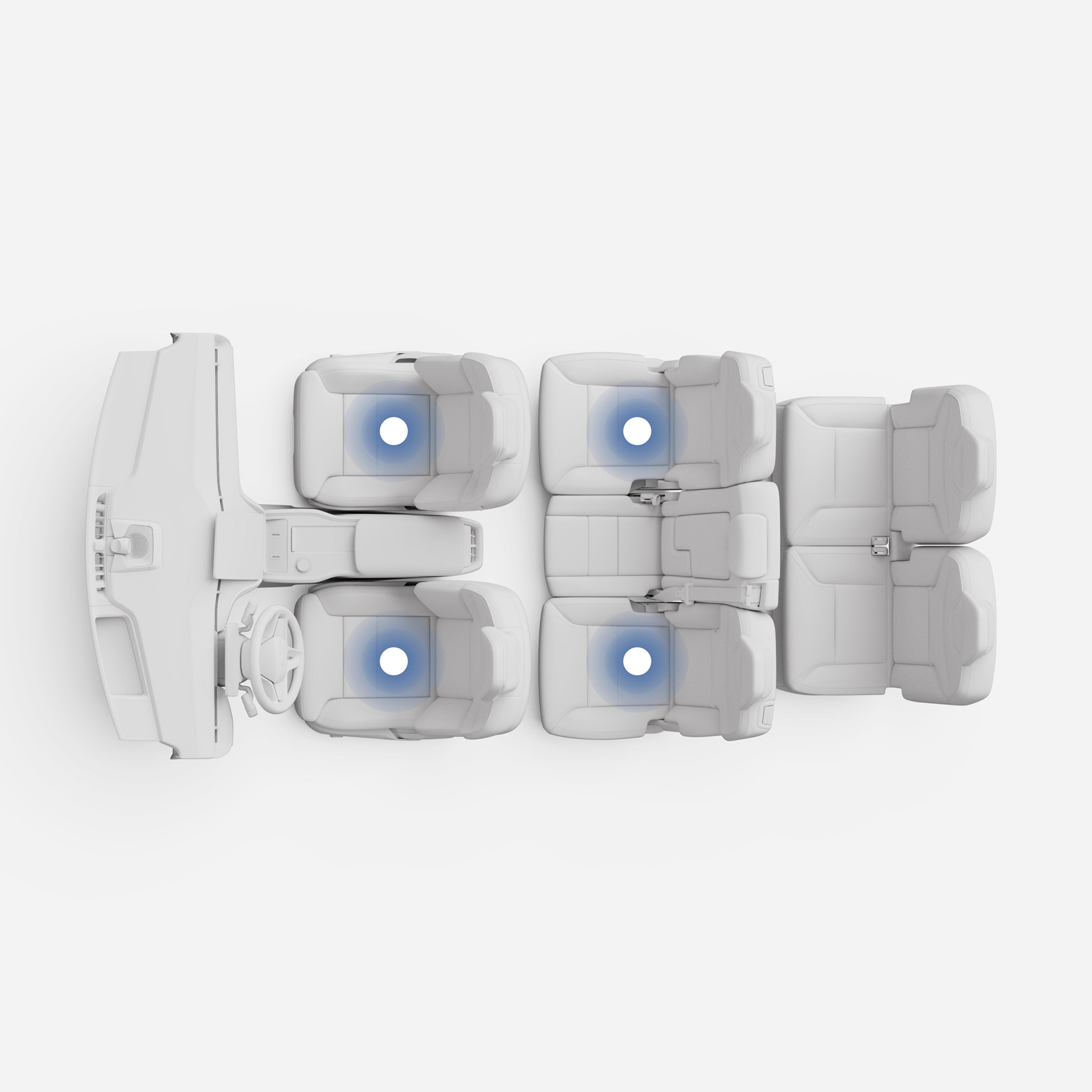Climate control features in the Volvo EX90.