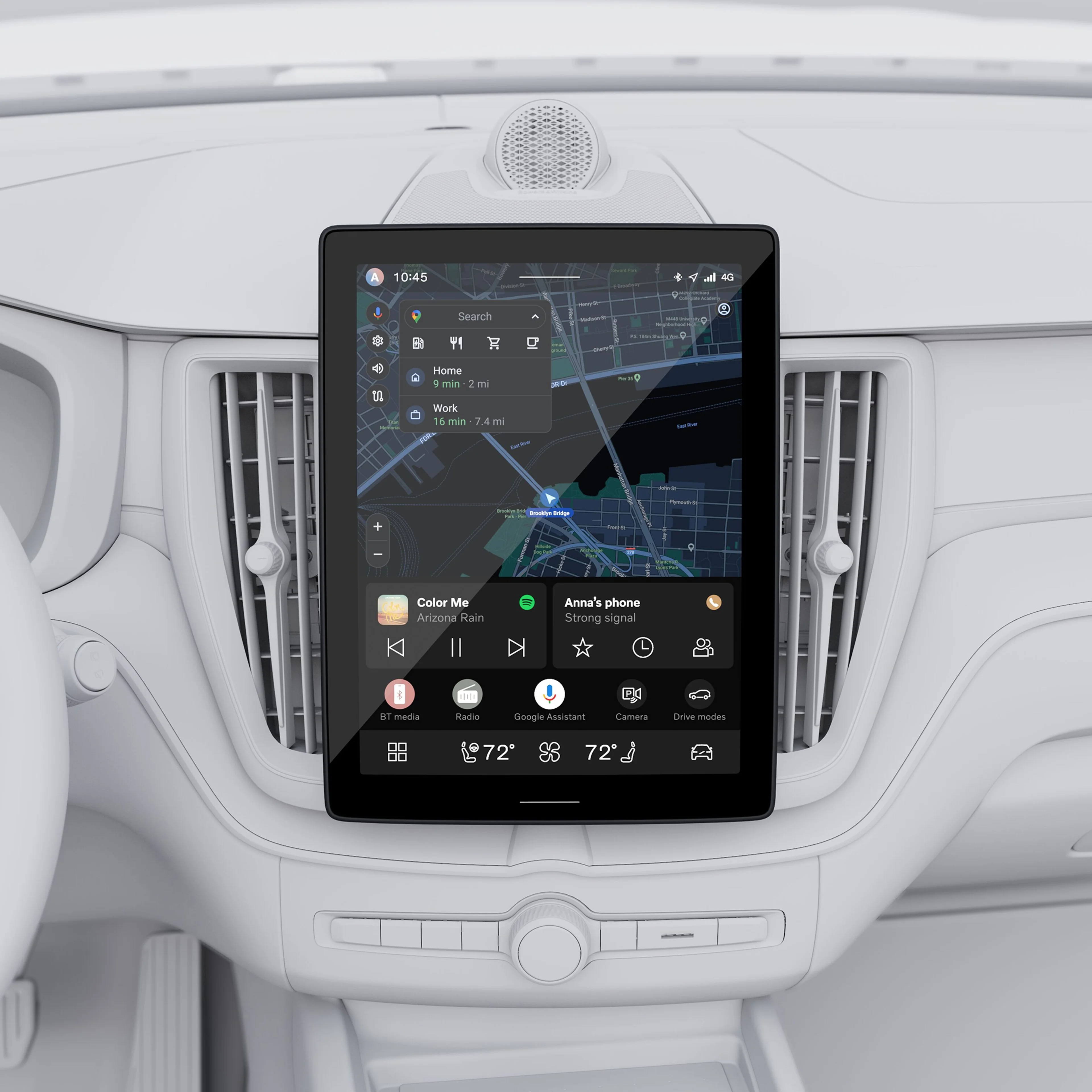 An image showing the homescreen of the center display in the Volvo XC60.