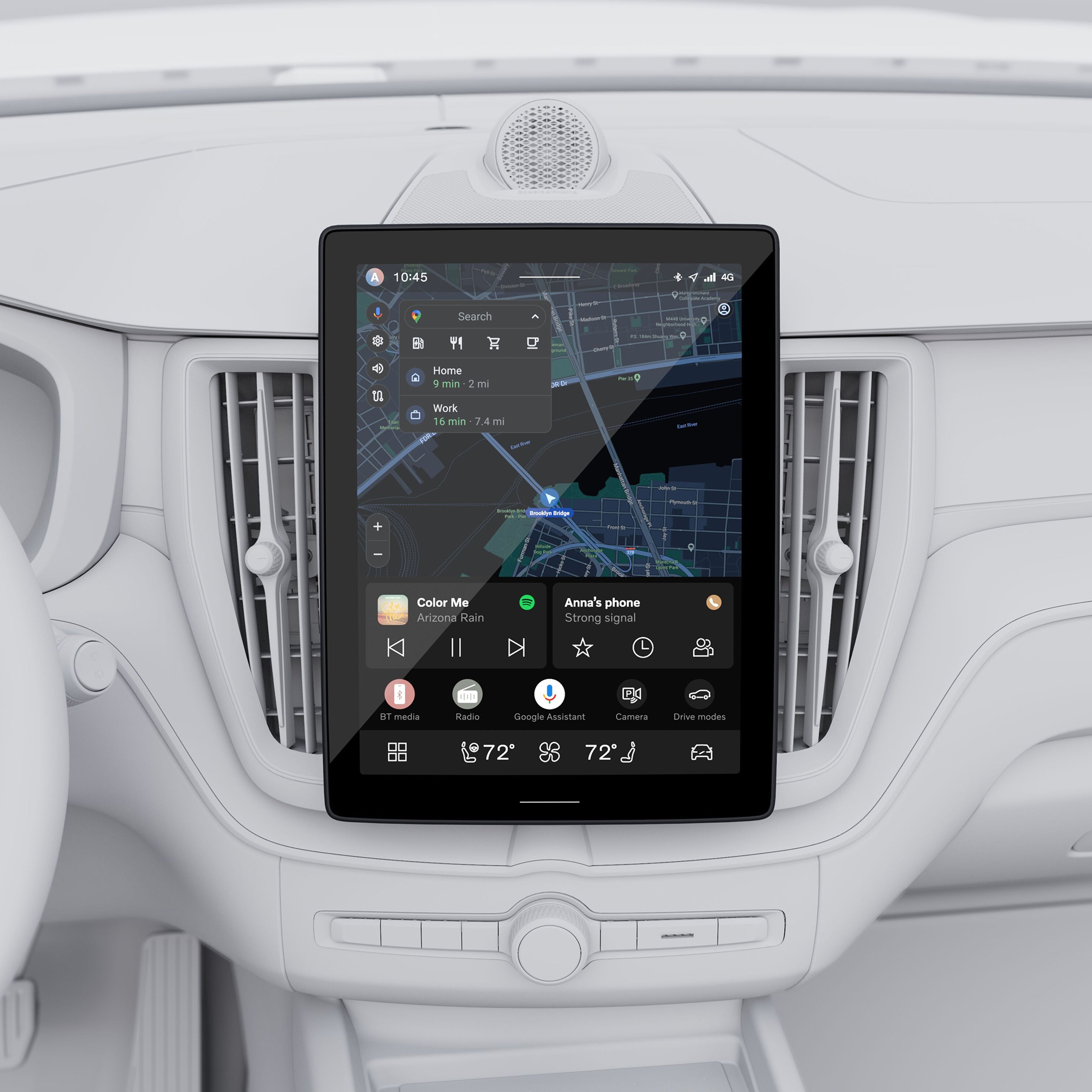 An image showing the homescreen of the center display in the Volvo XC60.