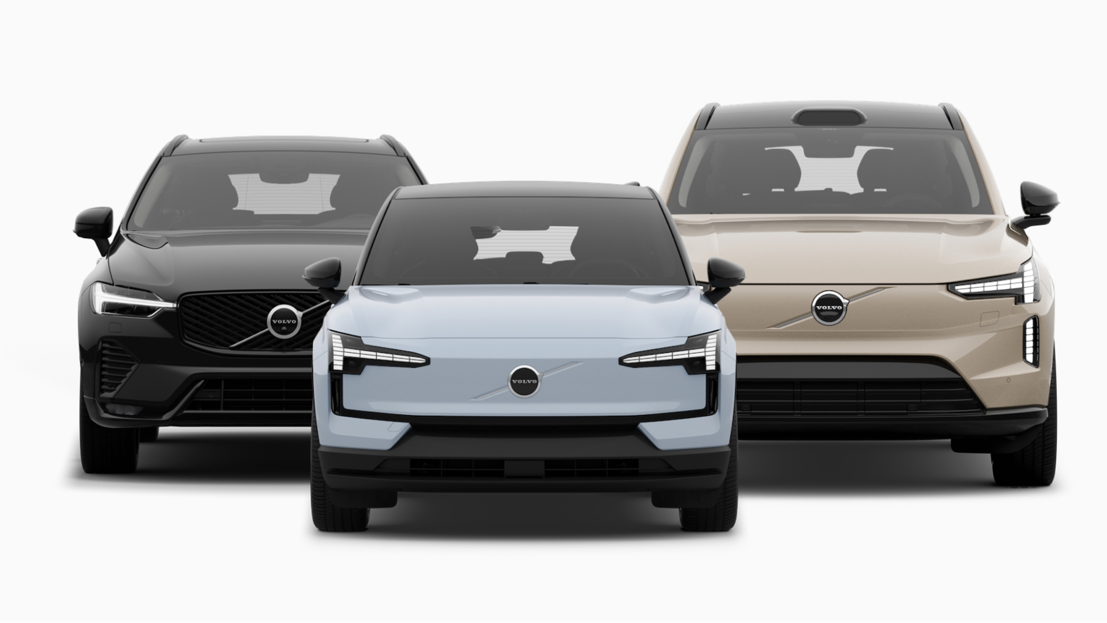 Véhicules Volvo présentés de face