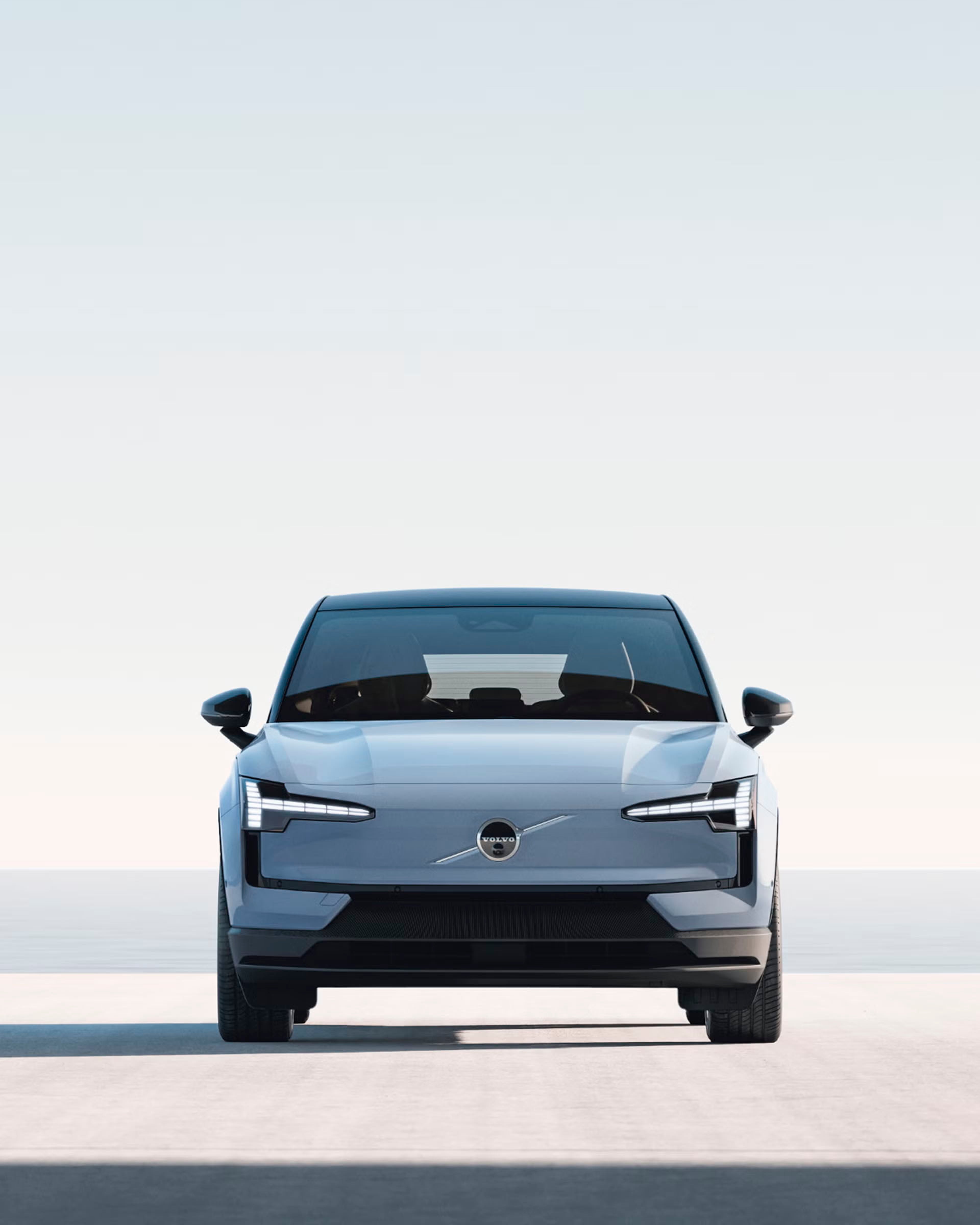 Vista frontal del Volvo EX30