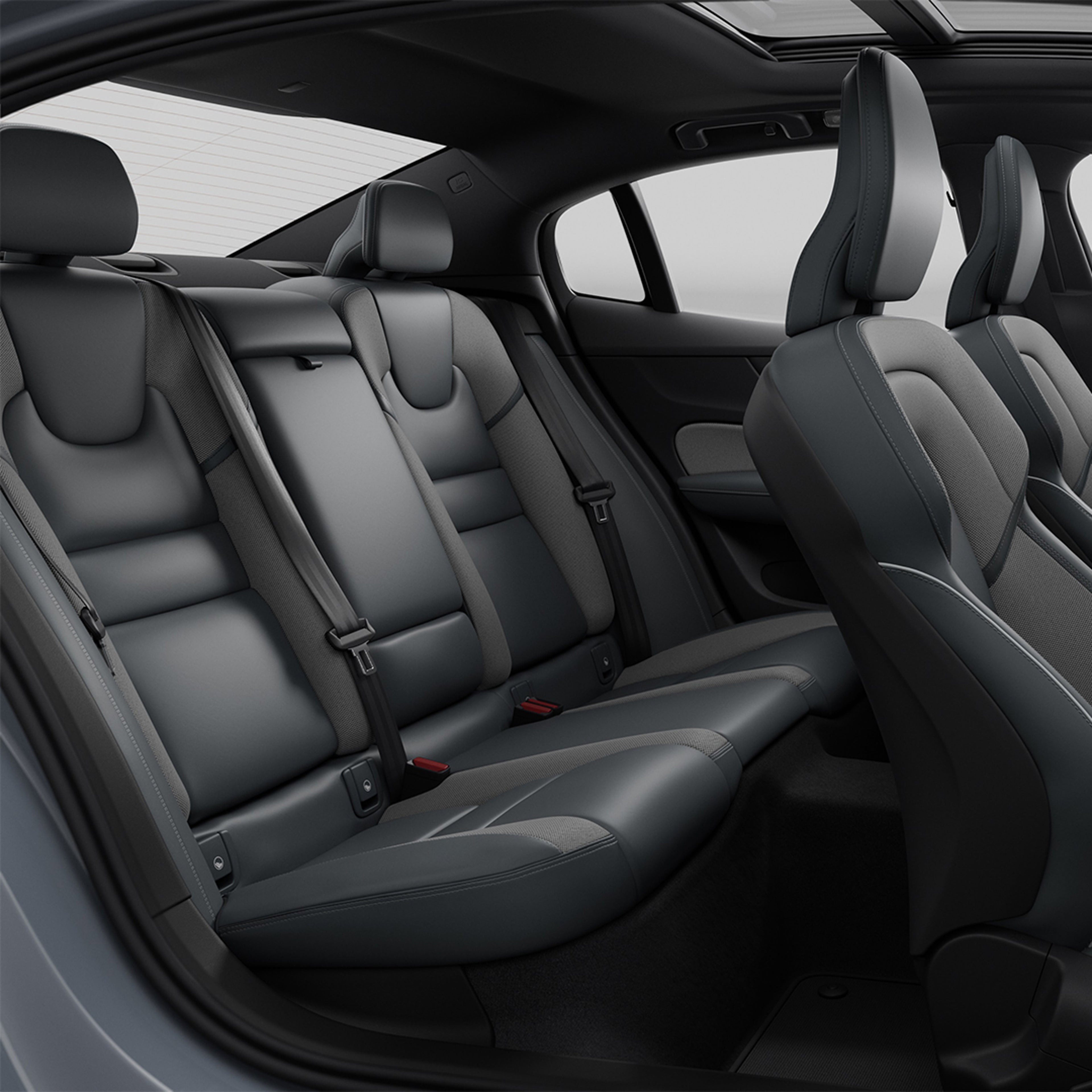 Cabin interior of Volvo S60 saloon.