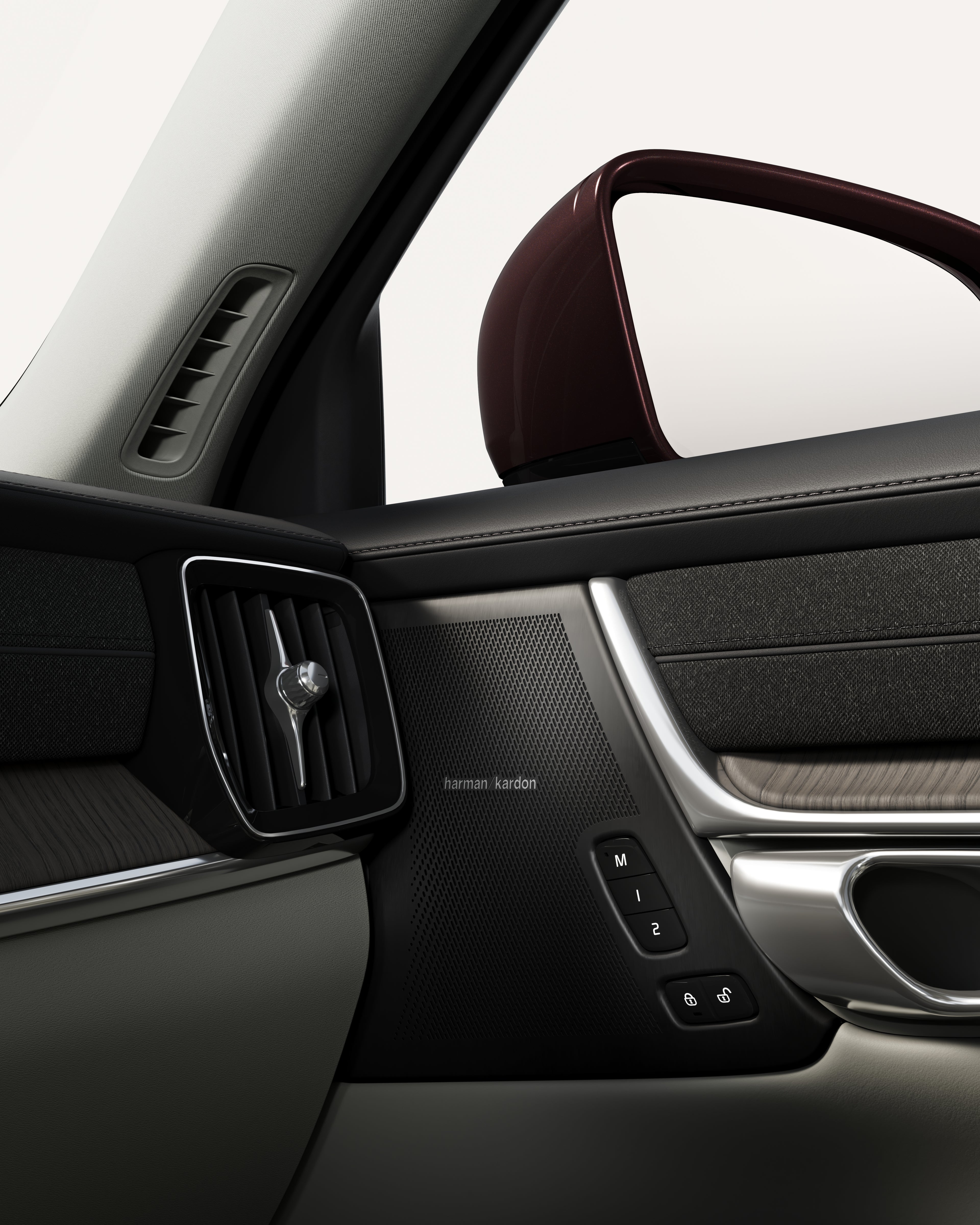 Close-up of the Volvo S90 Harman/Kardon speaker