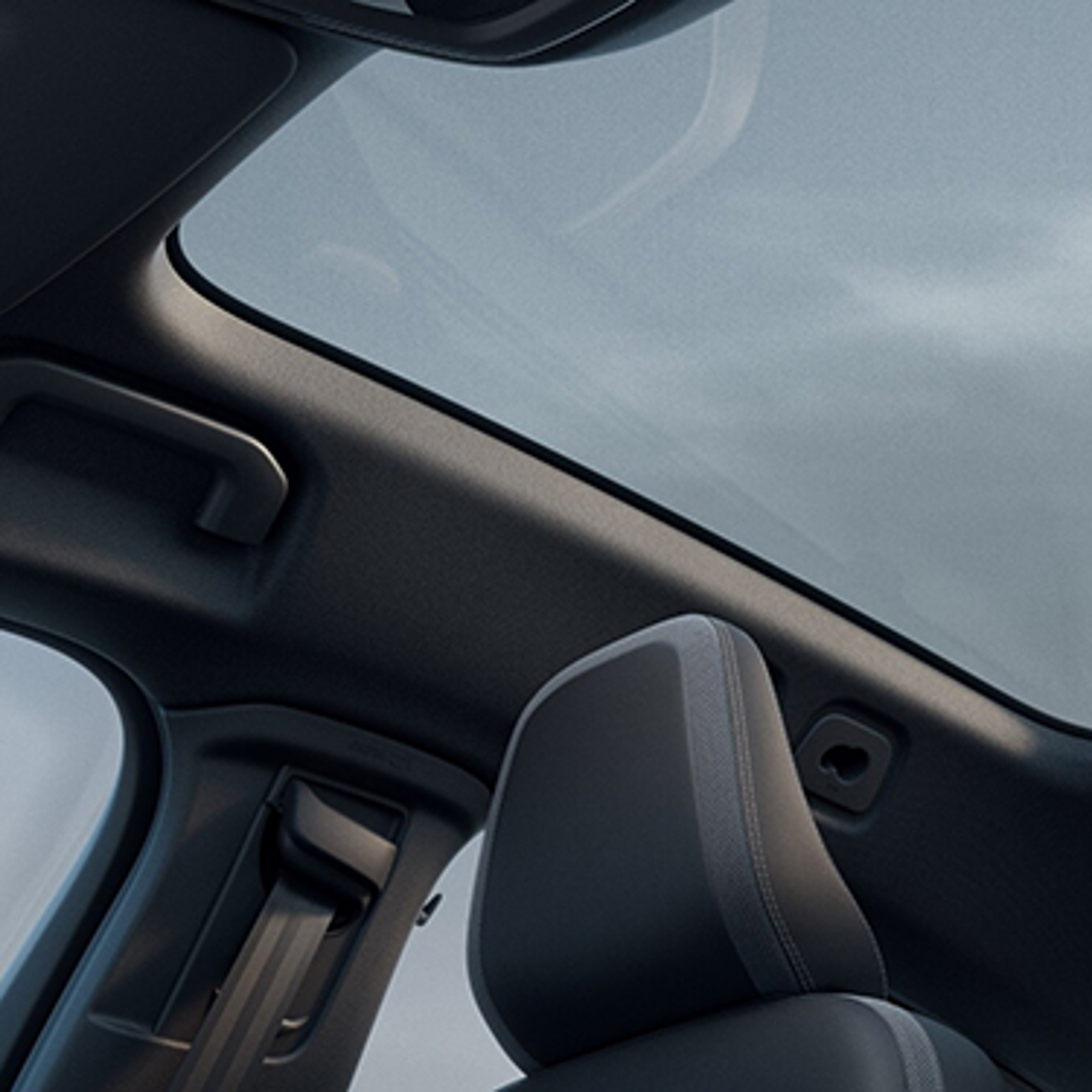 Overview of the interior design of the Volvo C40.