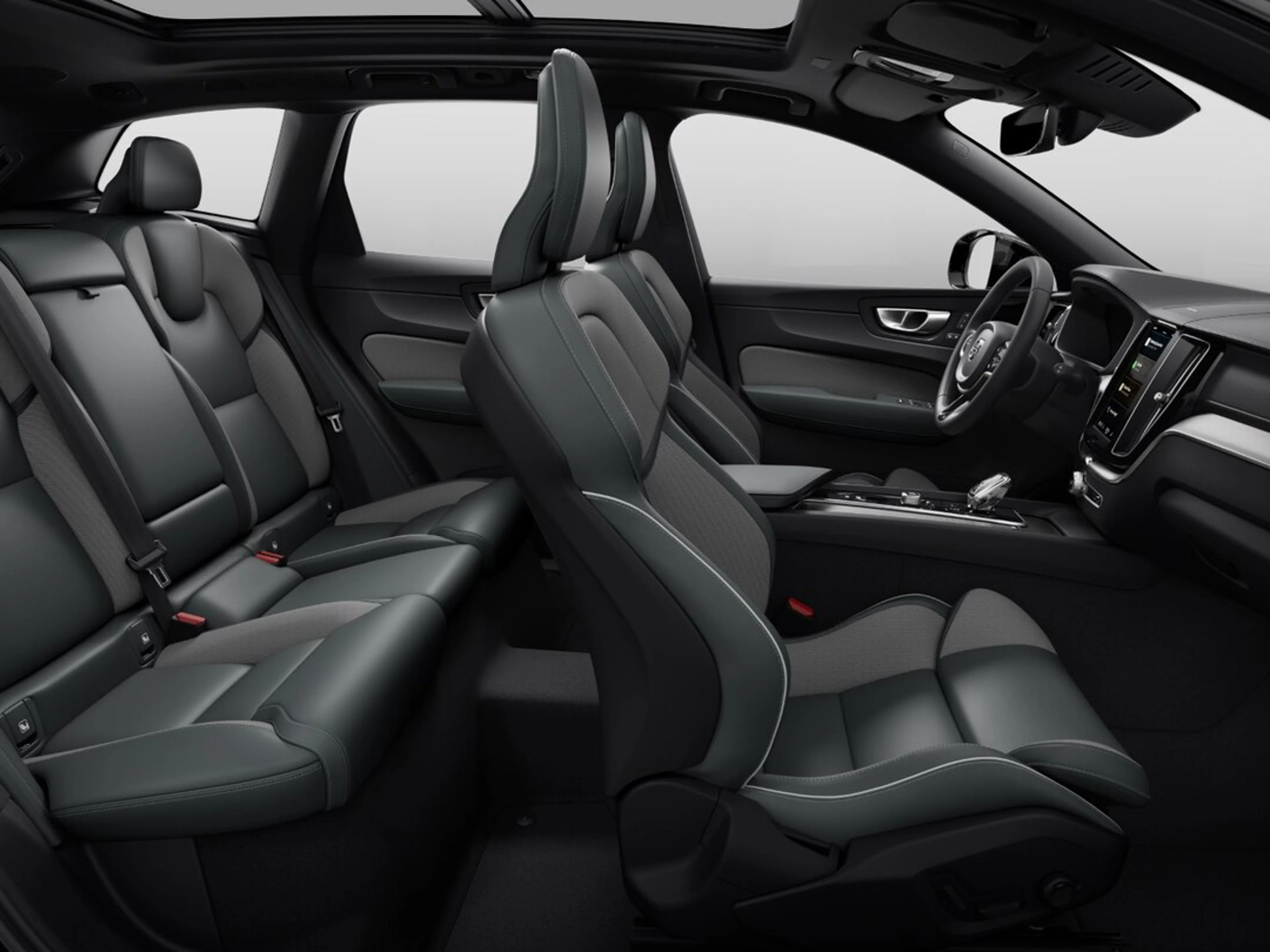 Volvo XC60 休旅車的內裝。