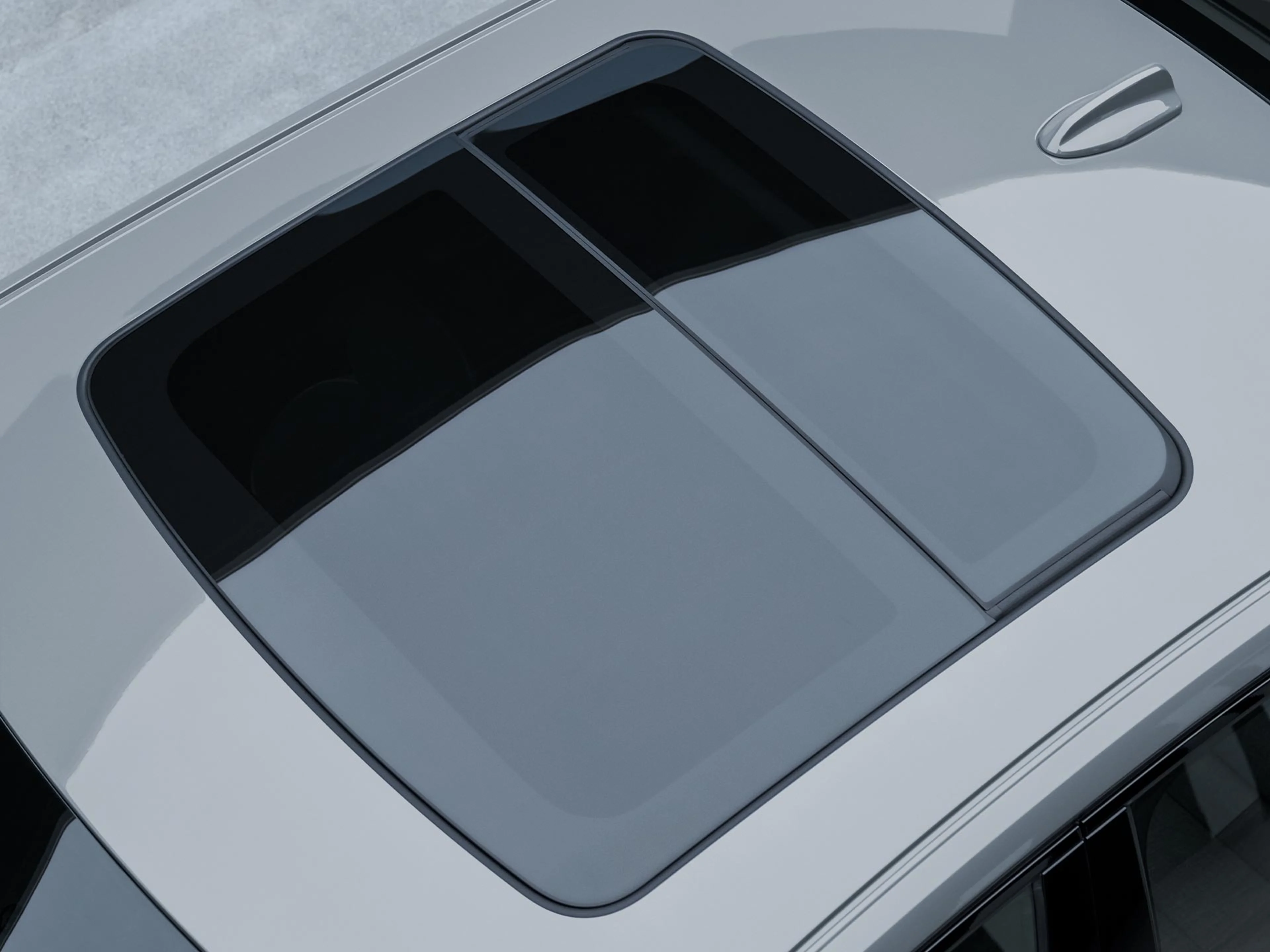 Panoramic roof on a Volvo S60 saloon.