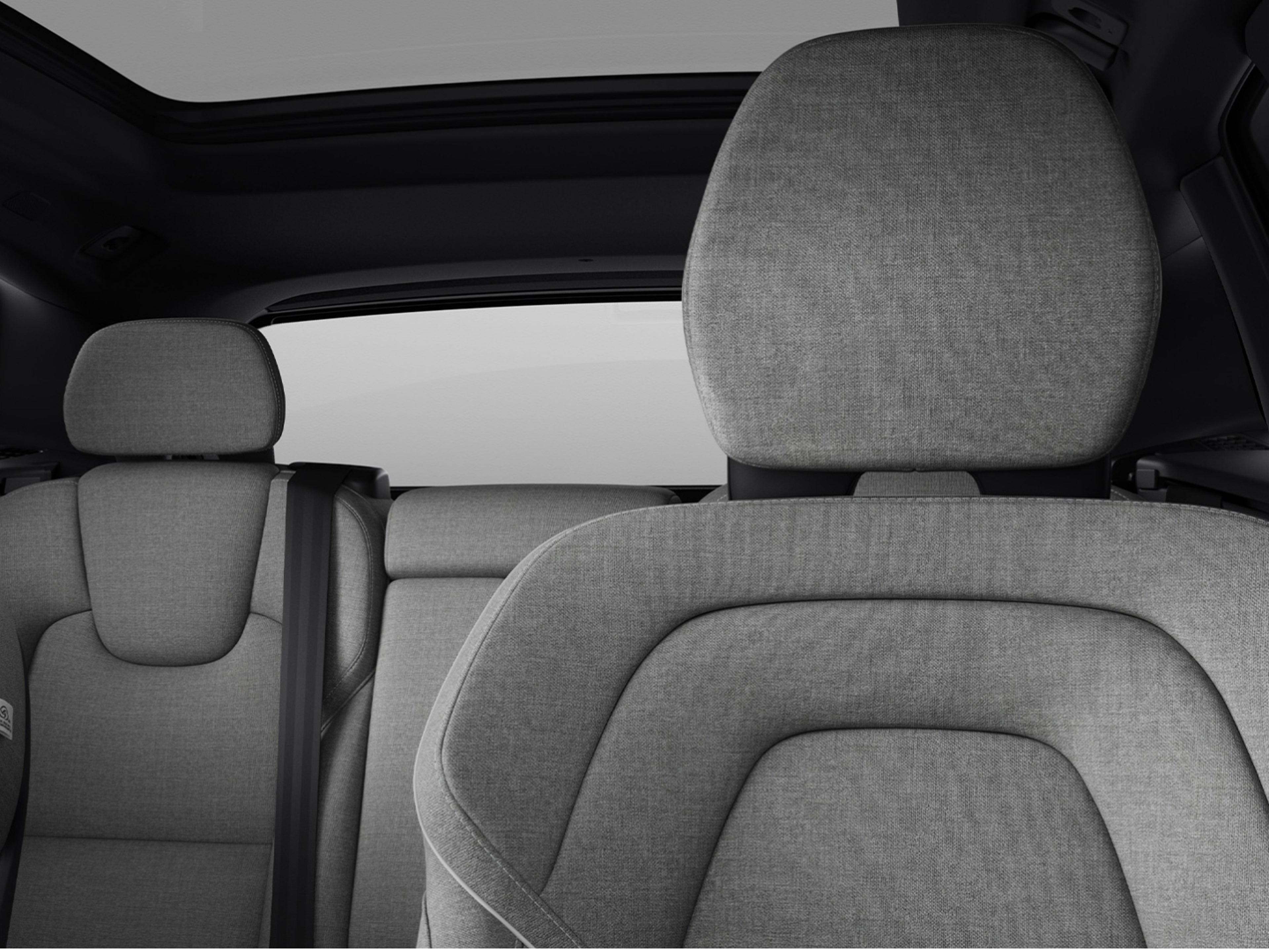 Cabin interior of Volvo XC60 SUV.