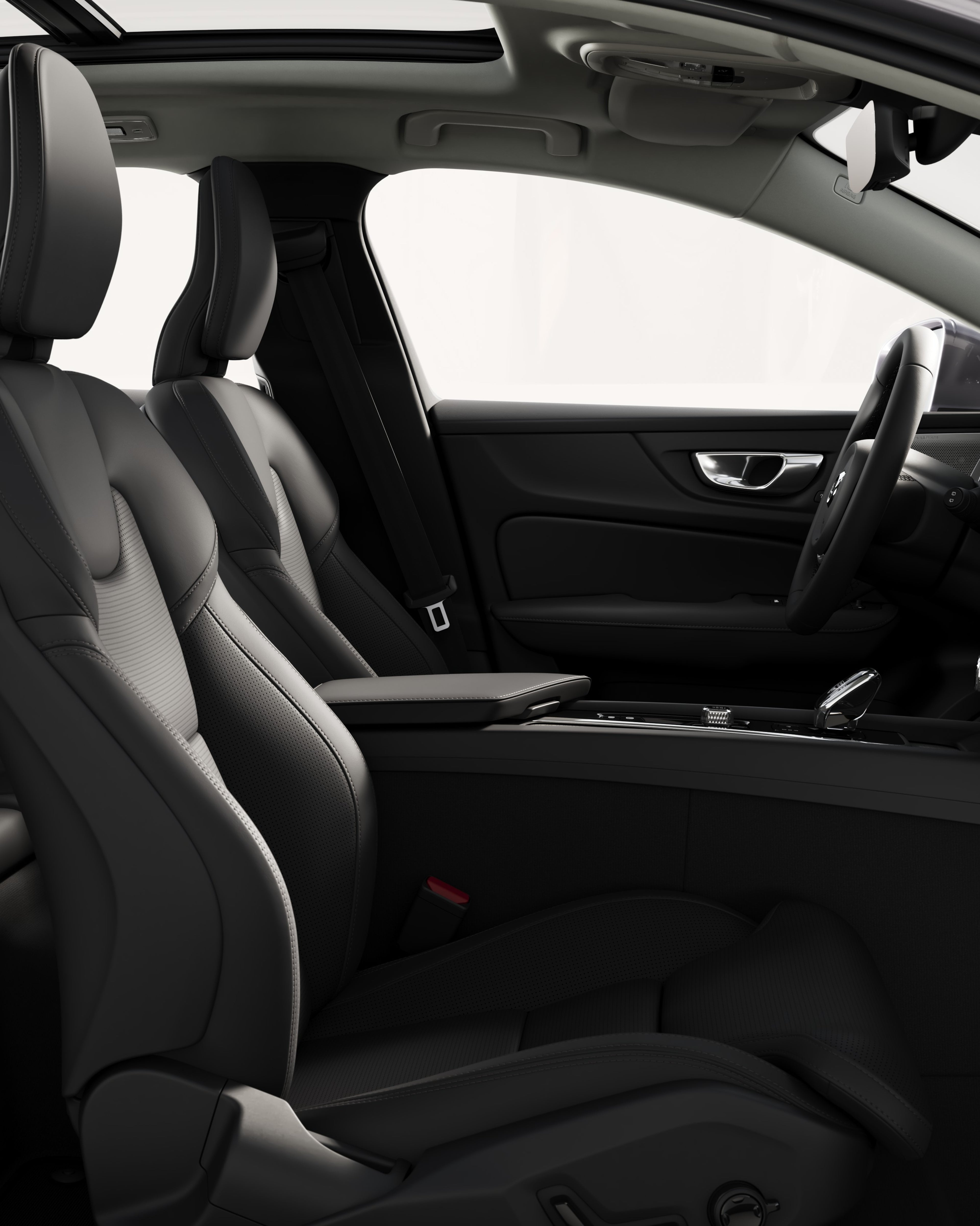 The cabin of the Volvo V60 mild hybrid