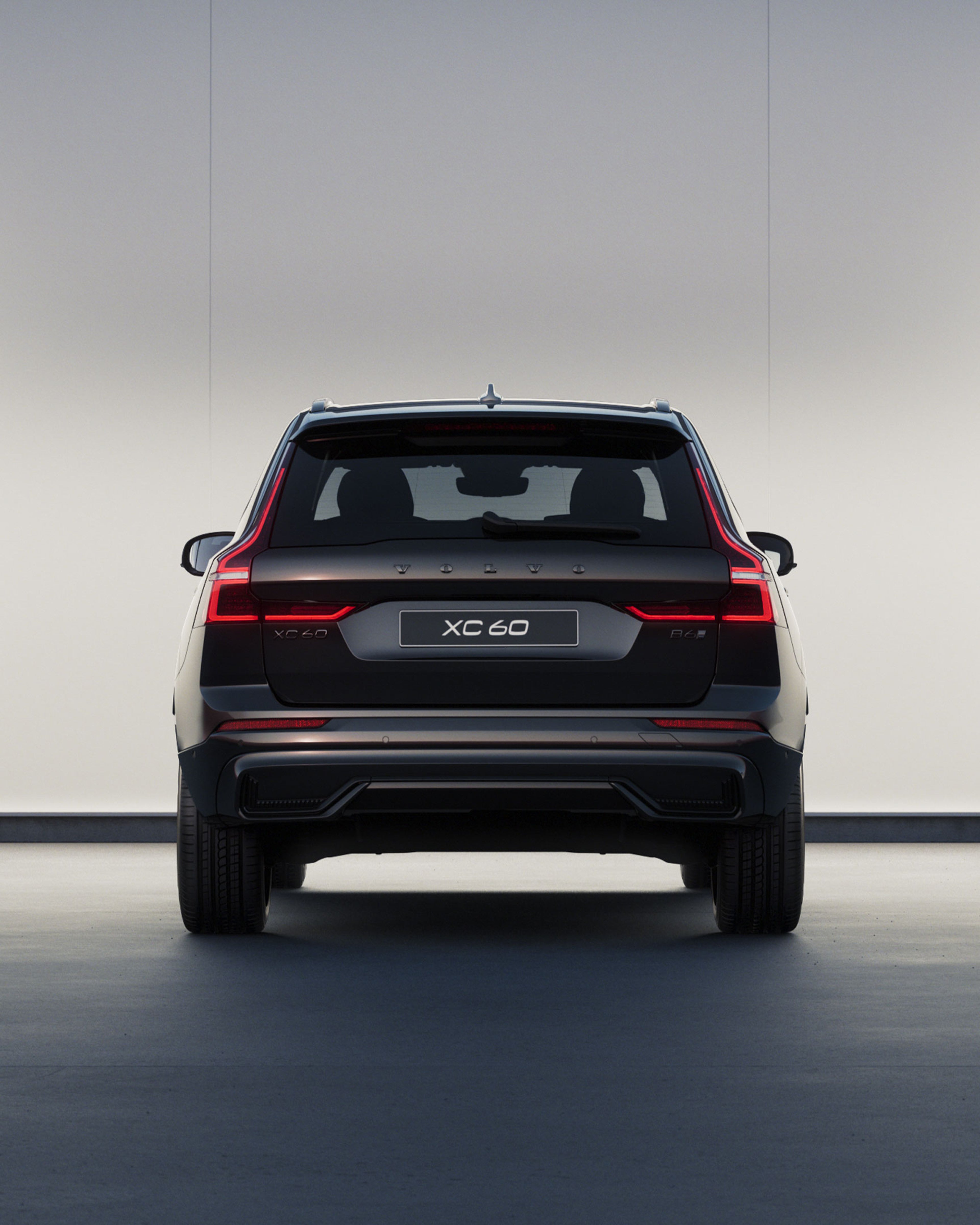 Rear view of the XC60 gas (mild hybrid) black edition