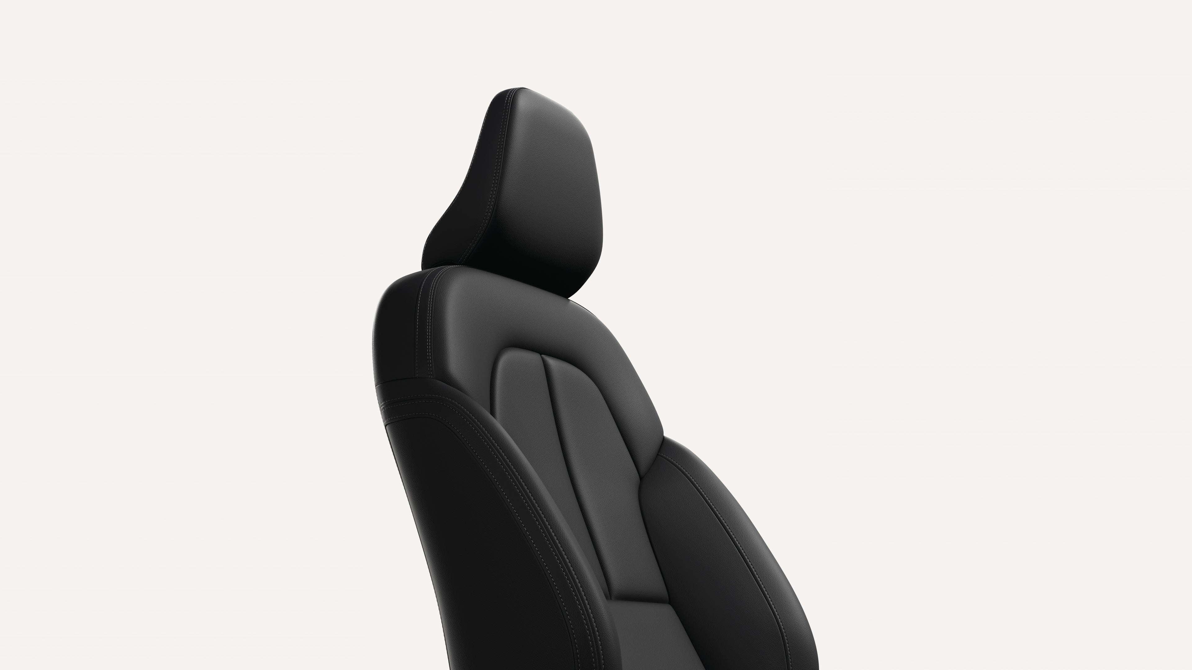 Close-up of the front seat upholstery in the Volvo XC40.