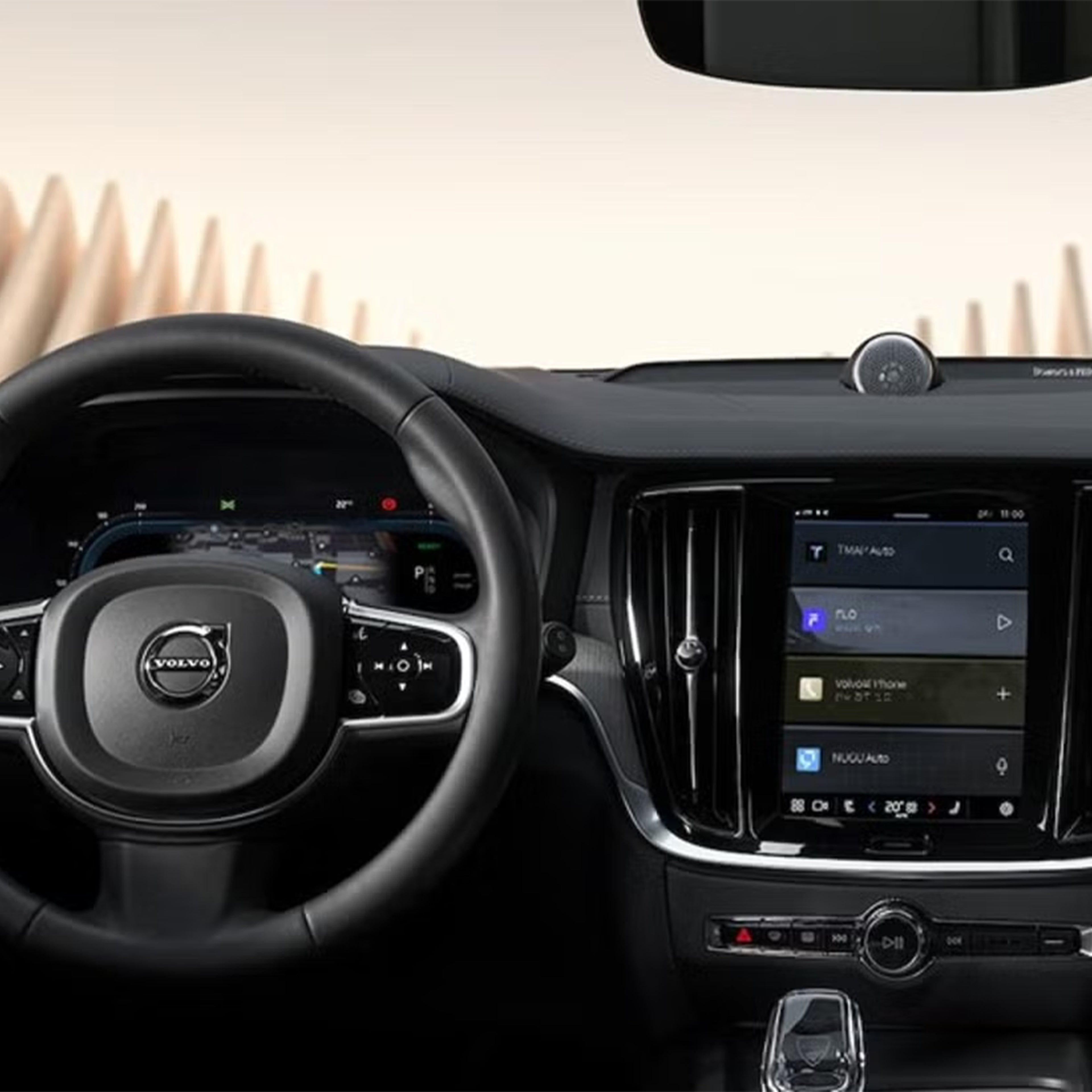 볼보 V60 크로스 컨트리 실내 인테리어 디자인.