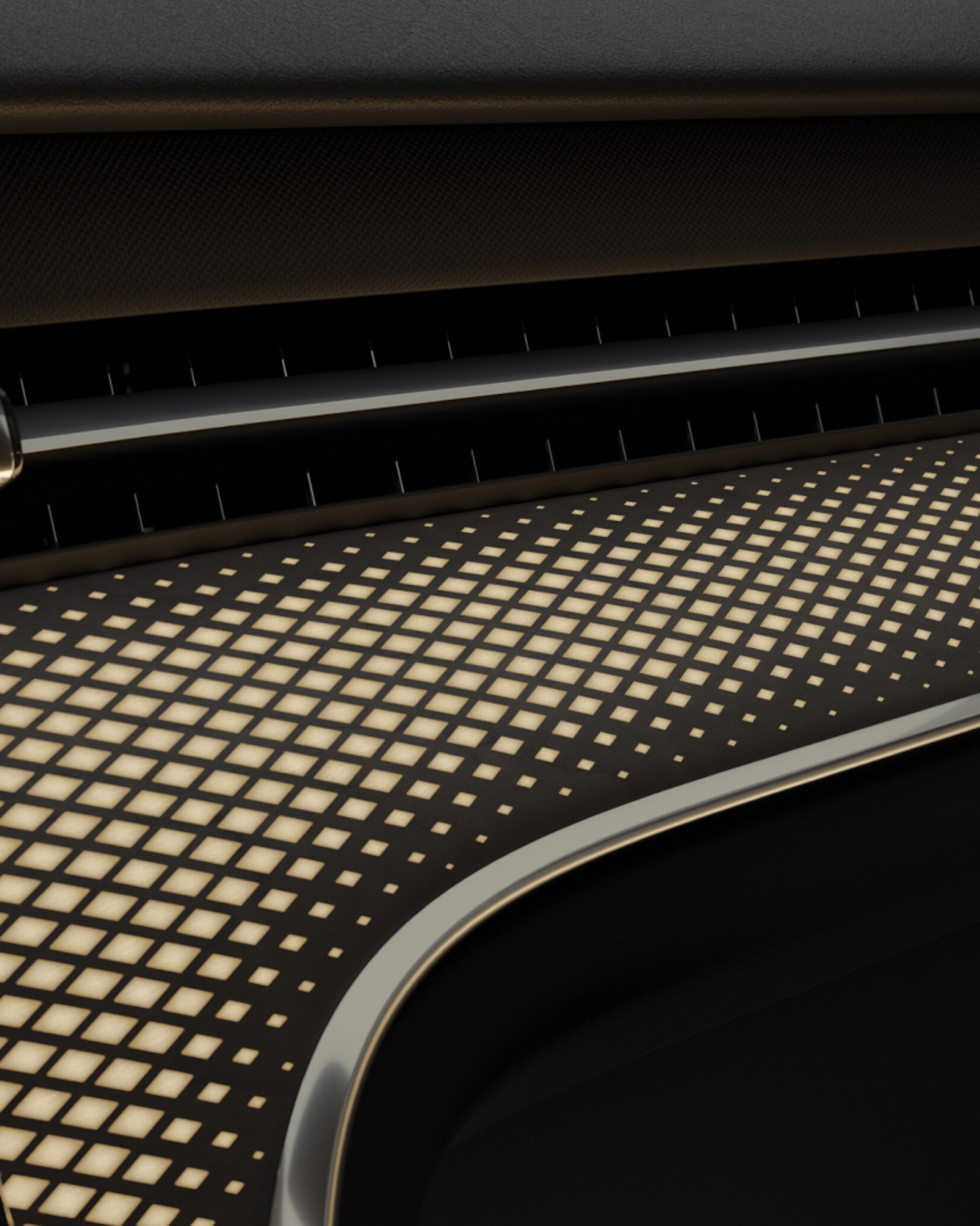 Krupni plan unutrašnjosti modela Volvo EX90.