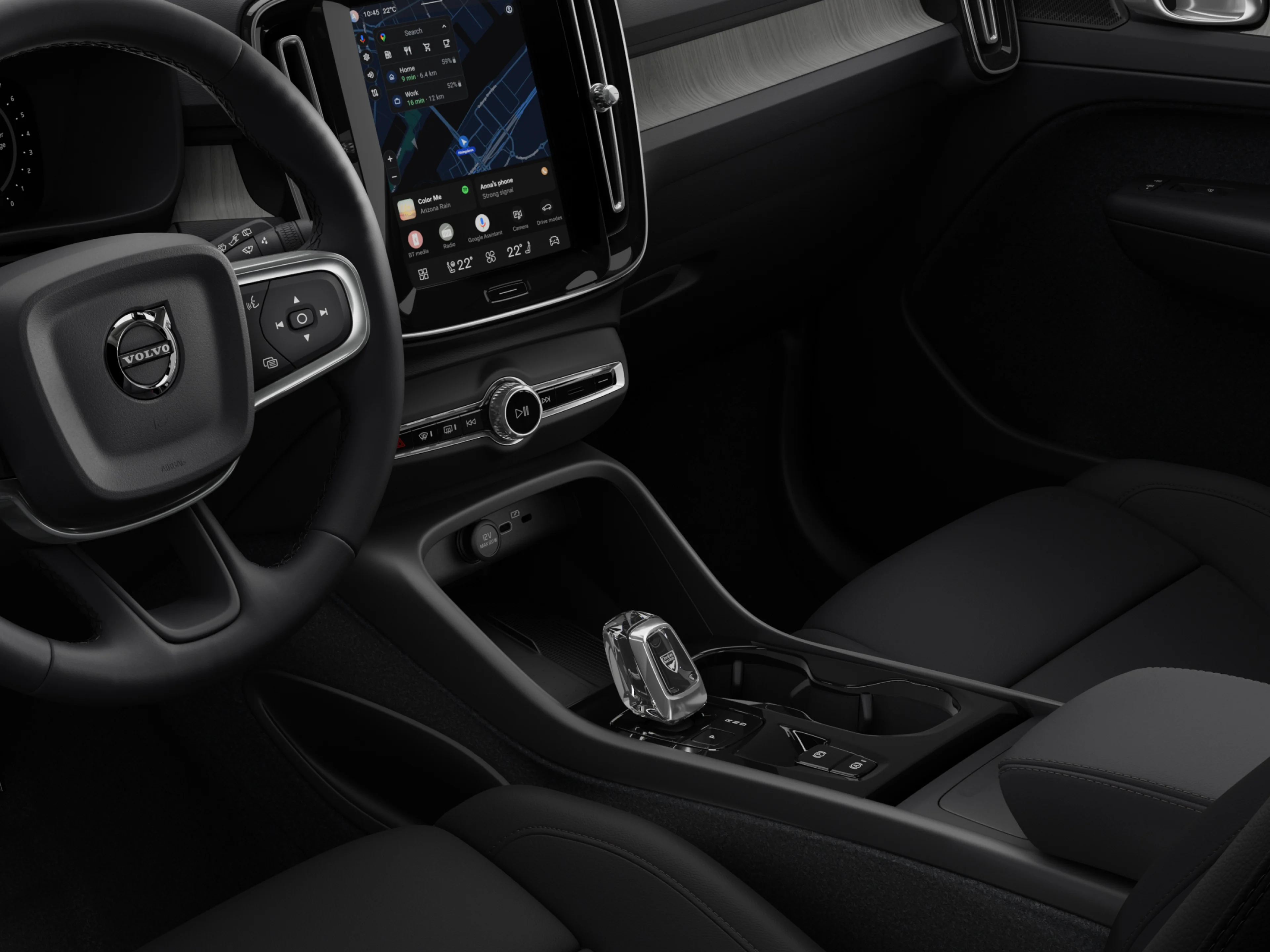 Intérieur confortable, de qualité et polyvalent dans le SUV Volvo XC40.