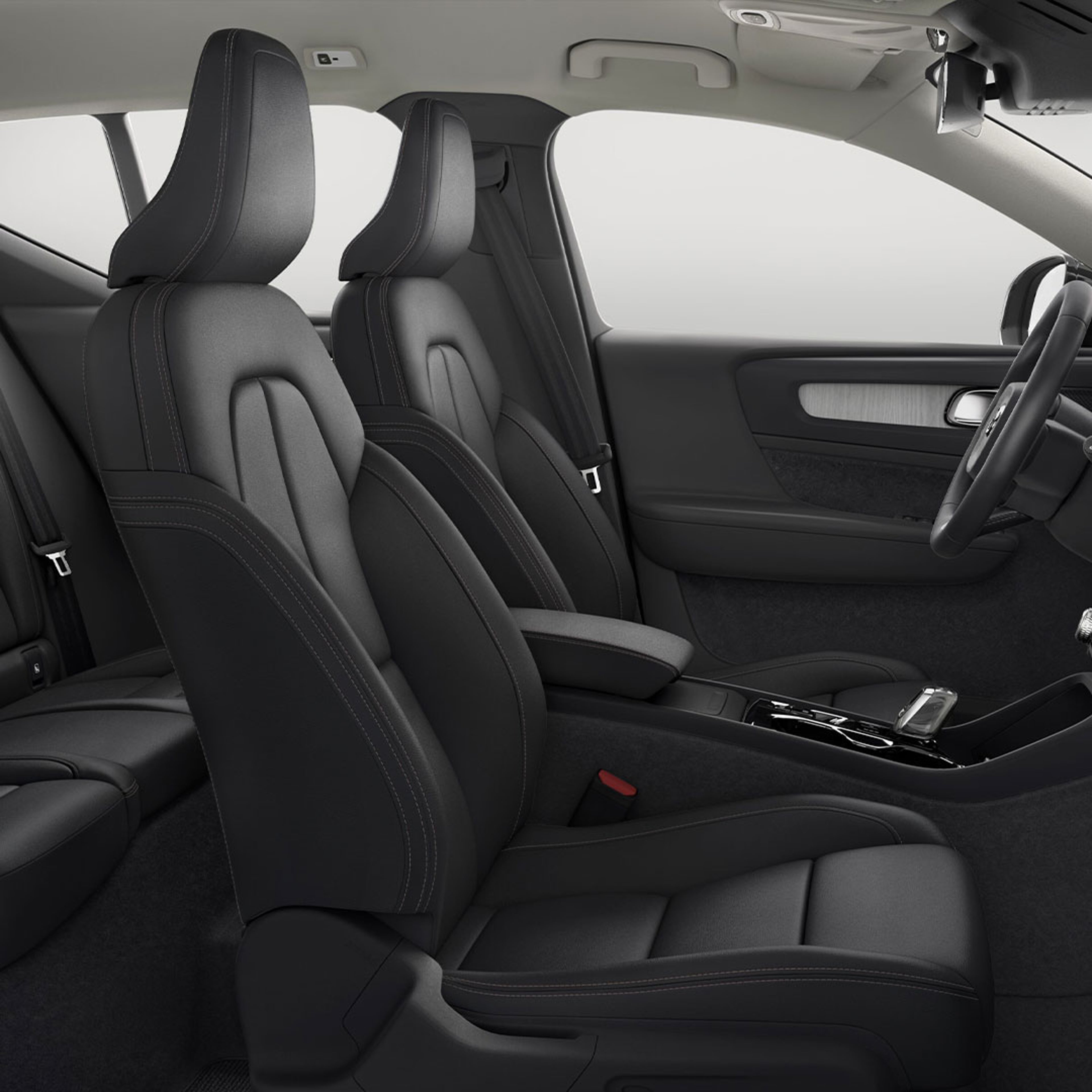 Detalle del diseño interior del Volvo XC40 Recharge híbrido enchufable.