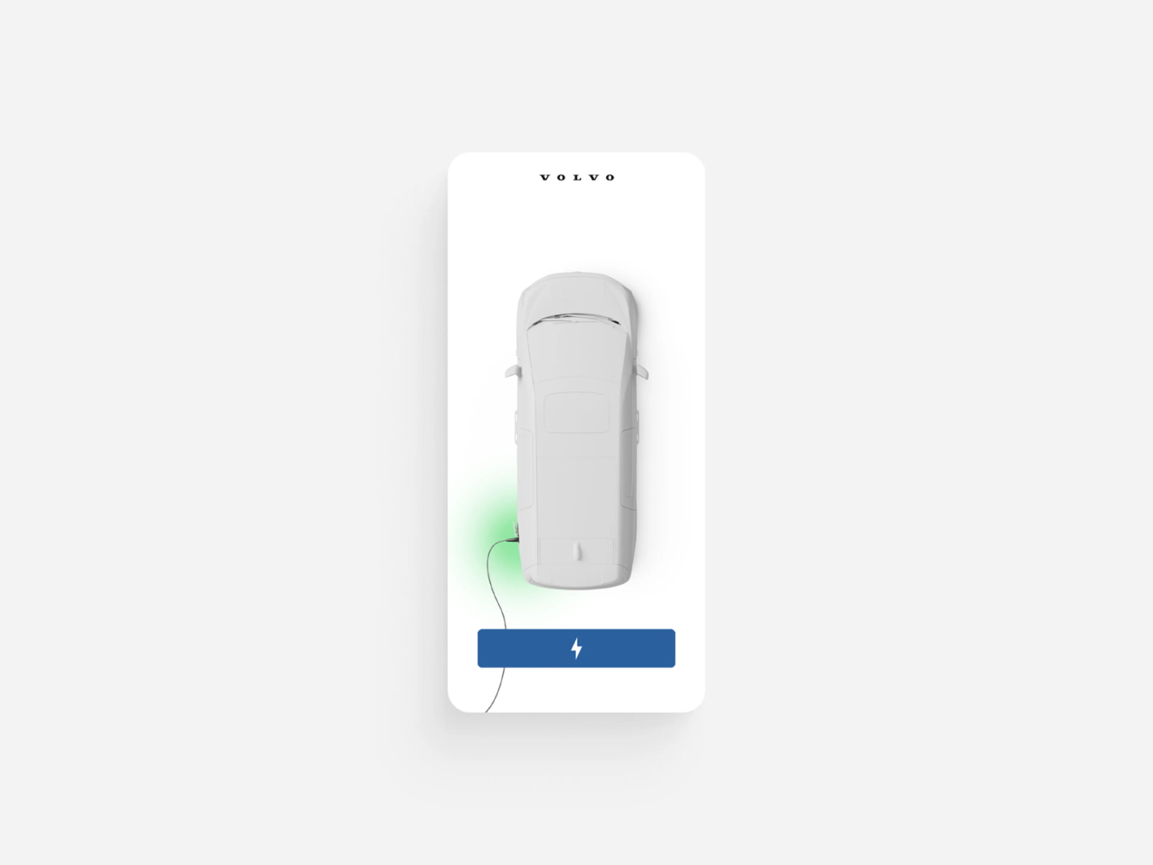 Image showing a Volvo Cars app interface related to charging.