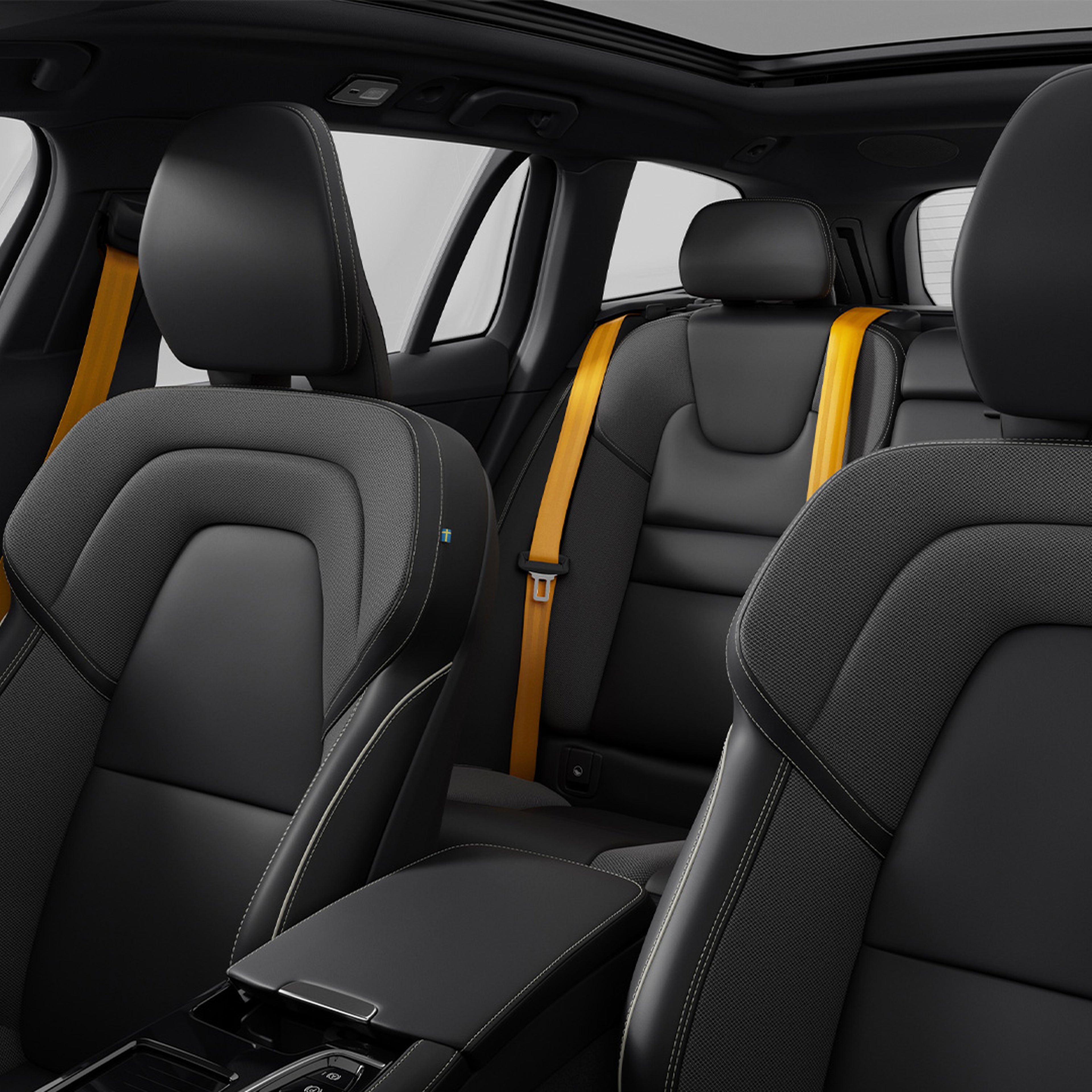 Cabin interior of the Volvo V60 Polestar Engineered plug-in hybrid.