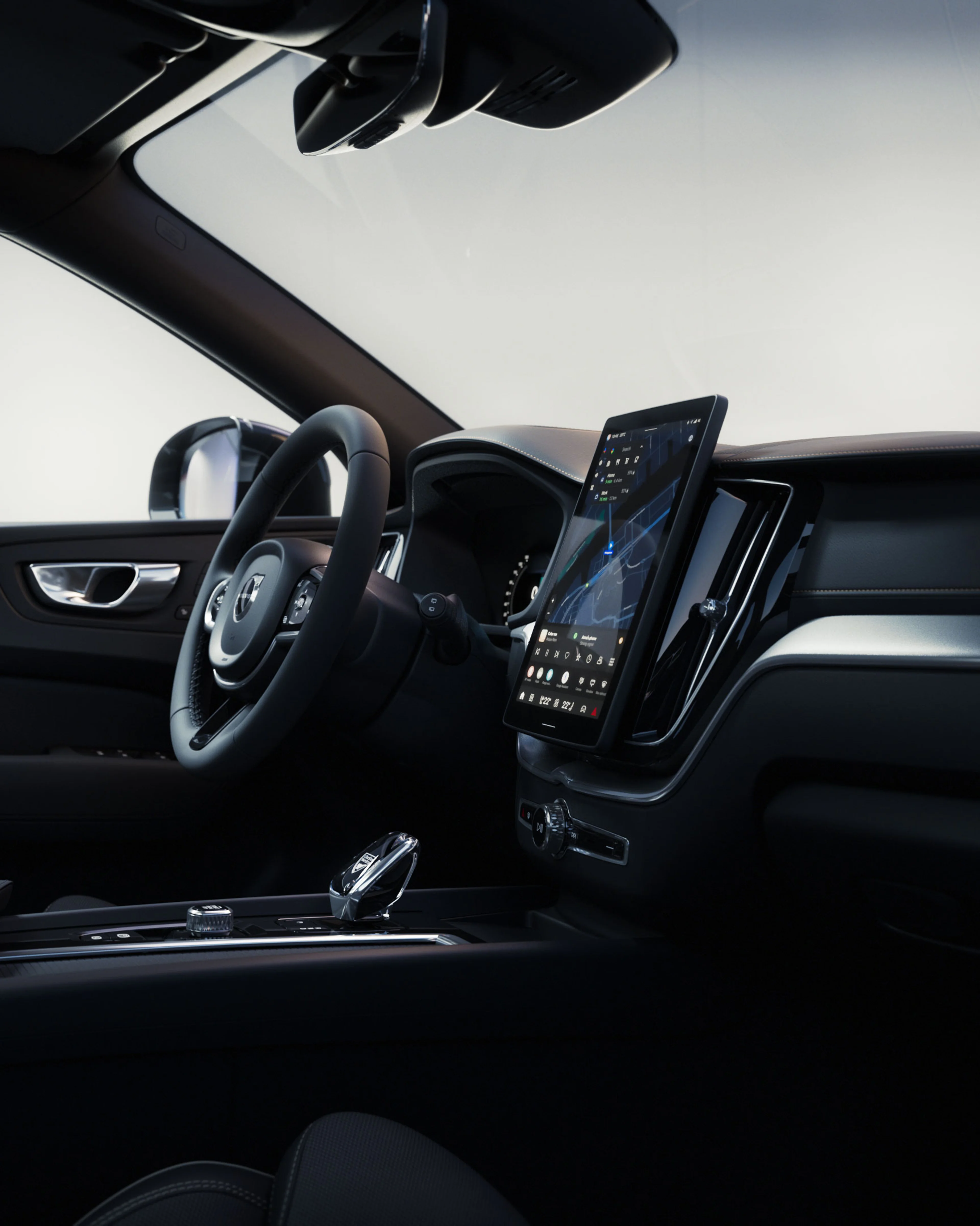 Der Innenraum des Volvo XC60 Mild Hybrid Black Edition