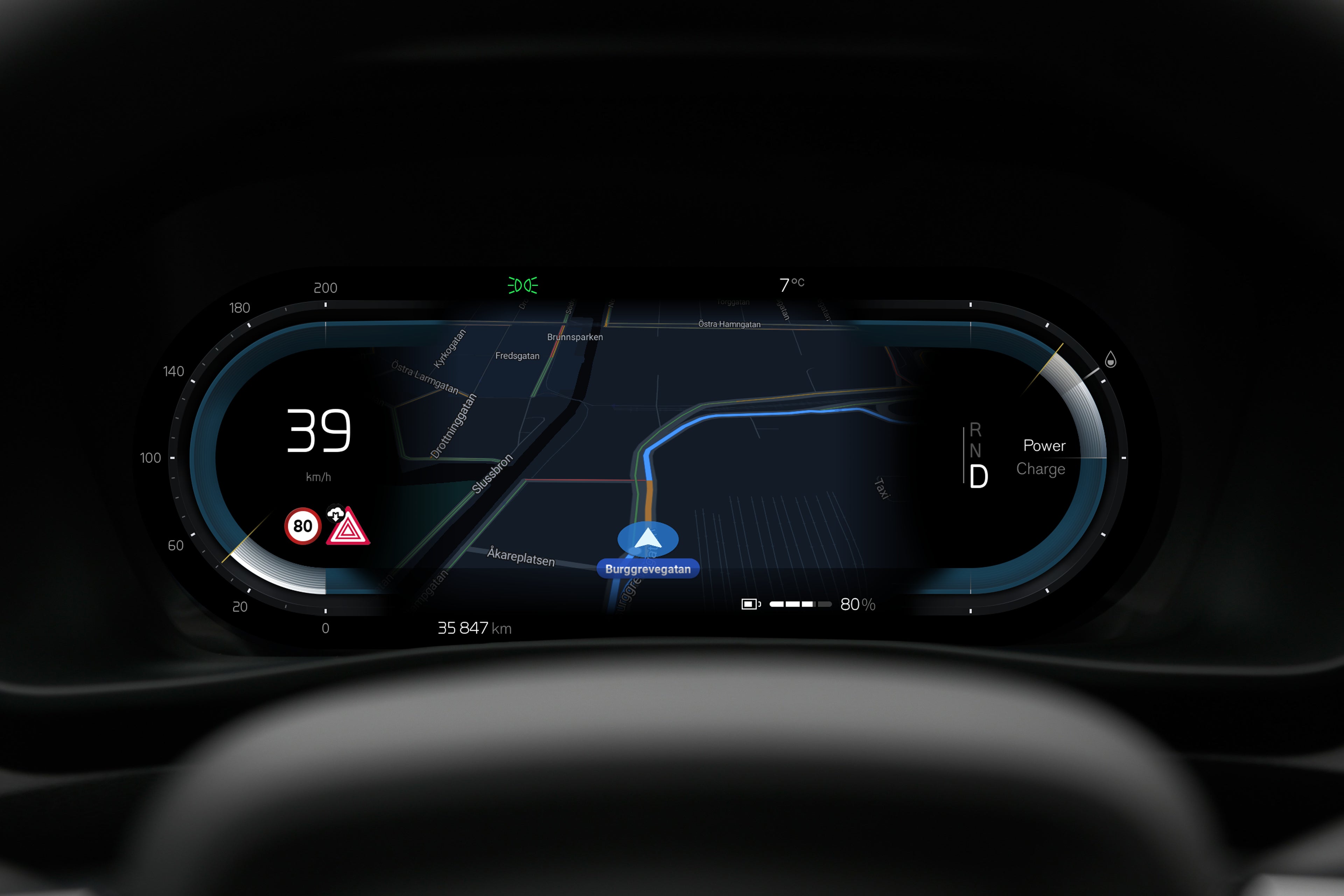 The dashboard of Volvo EX40