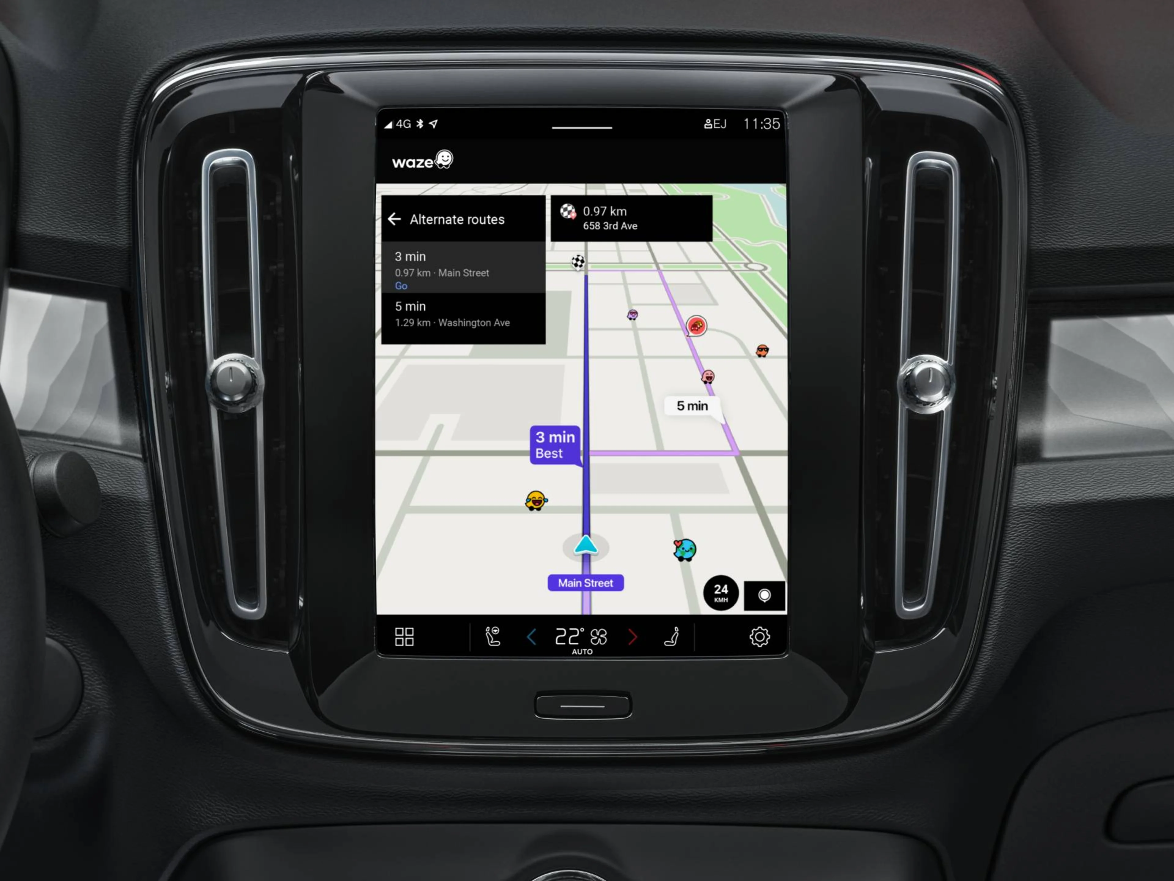Consola central pantalla Volvo