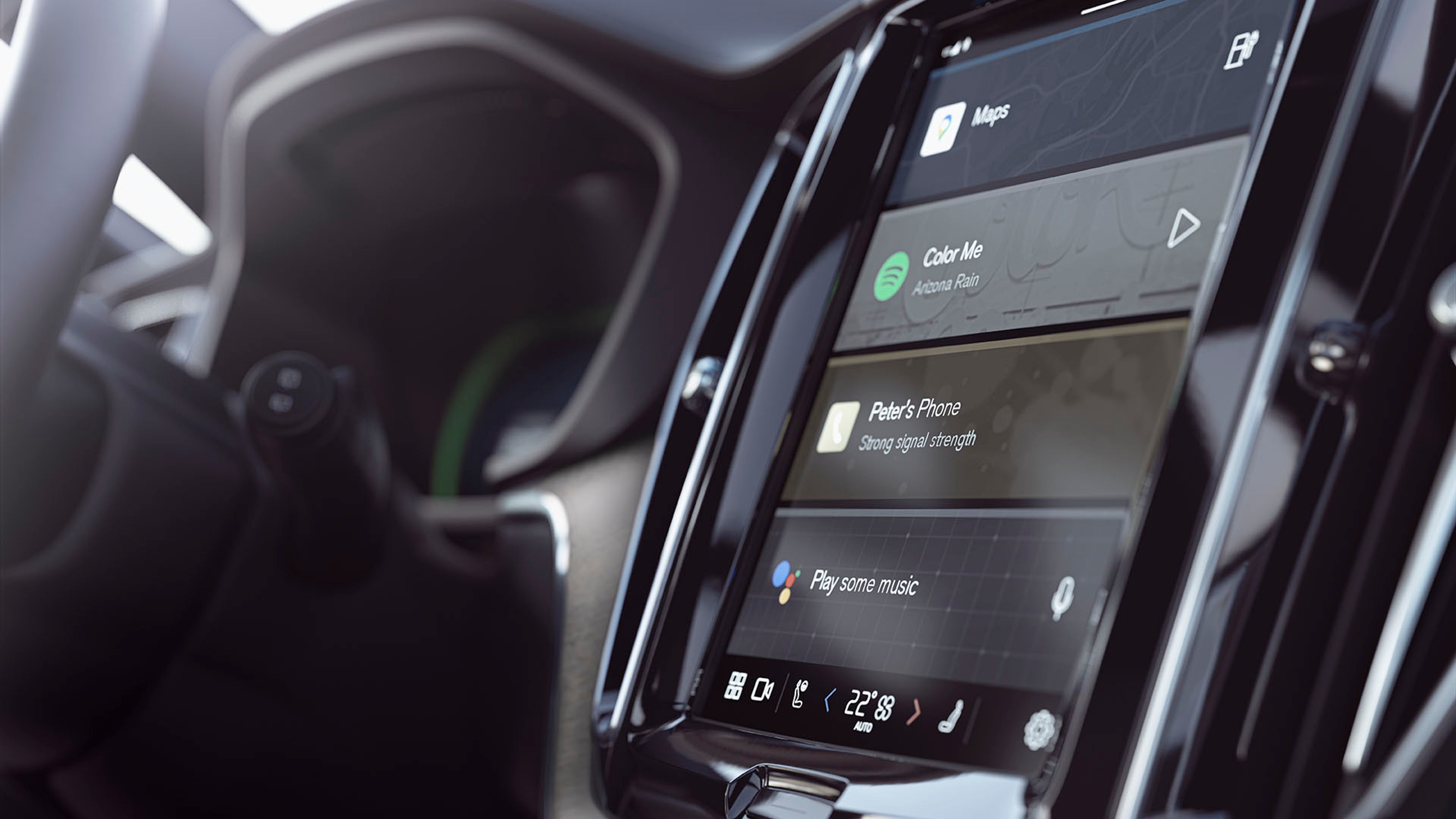 Infotainmentsysteem van Google in Volvo