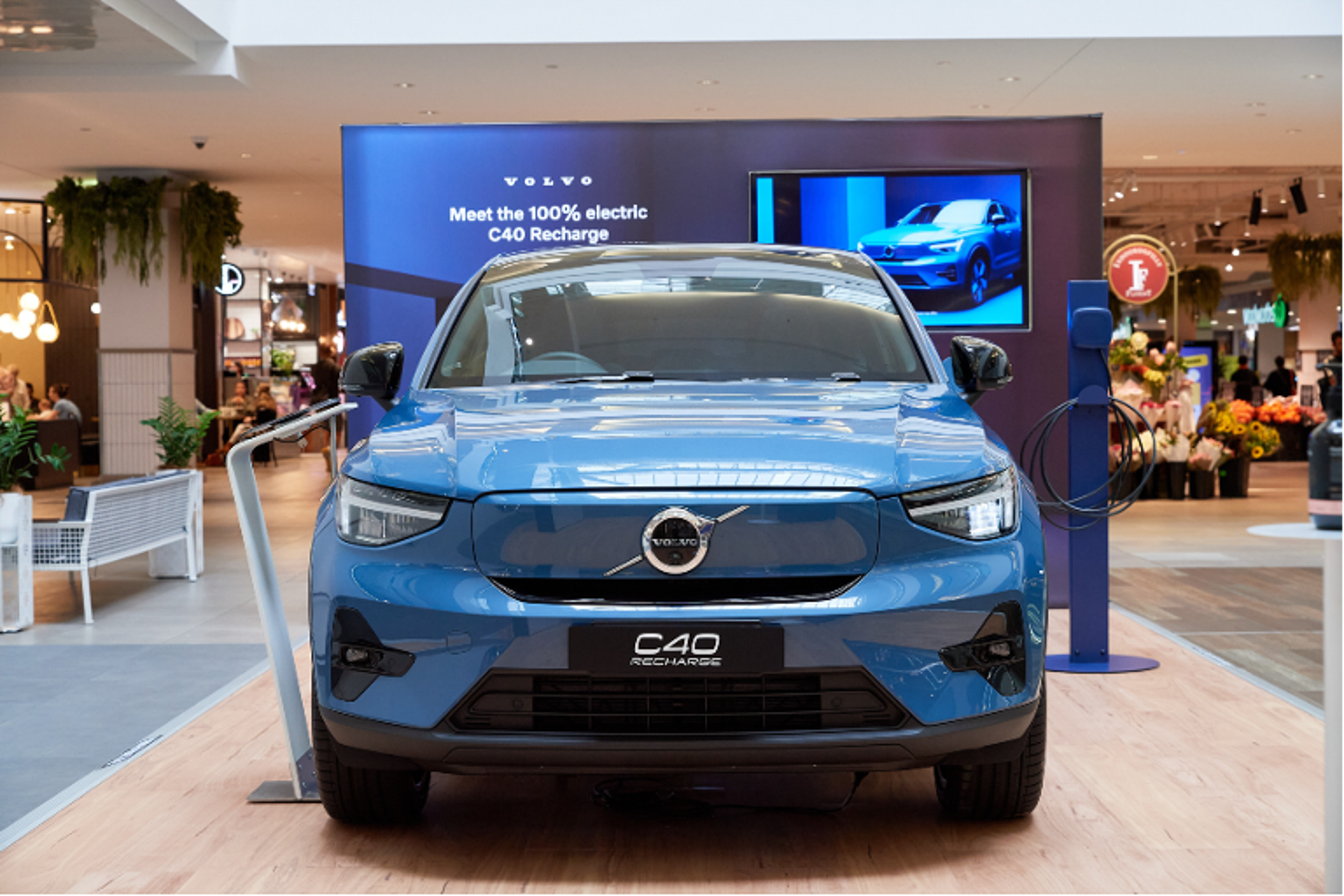 Volvo car on pedestal