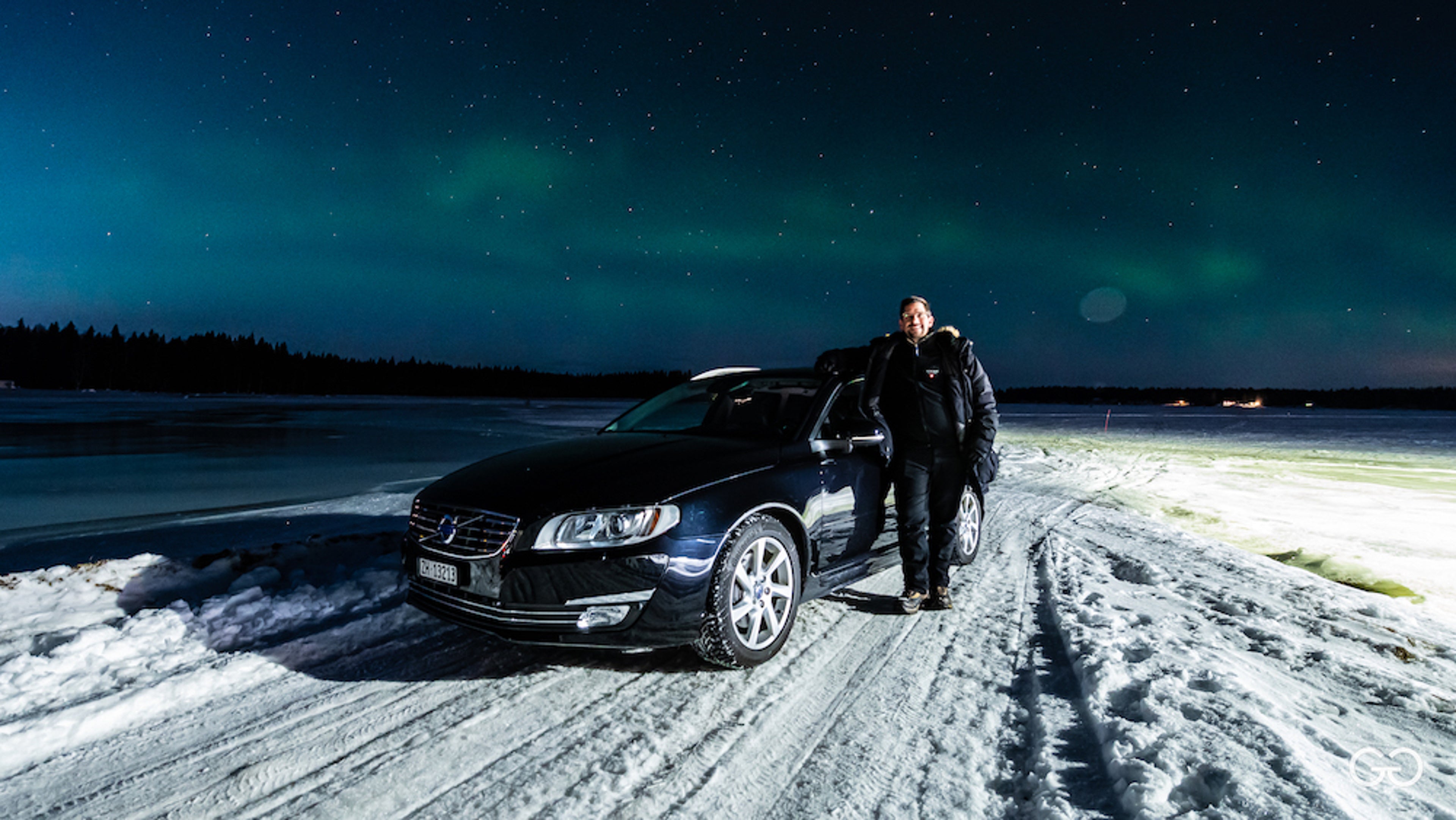 Der Volvo V70 am Polarkreis