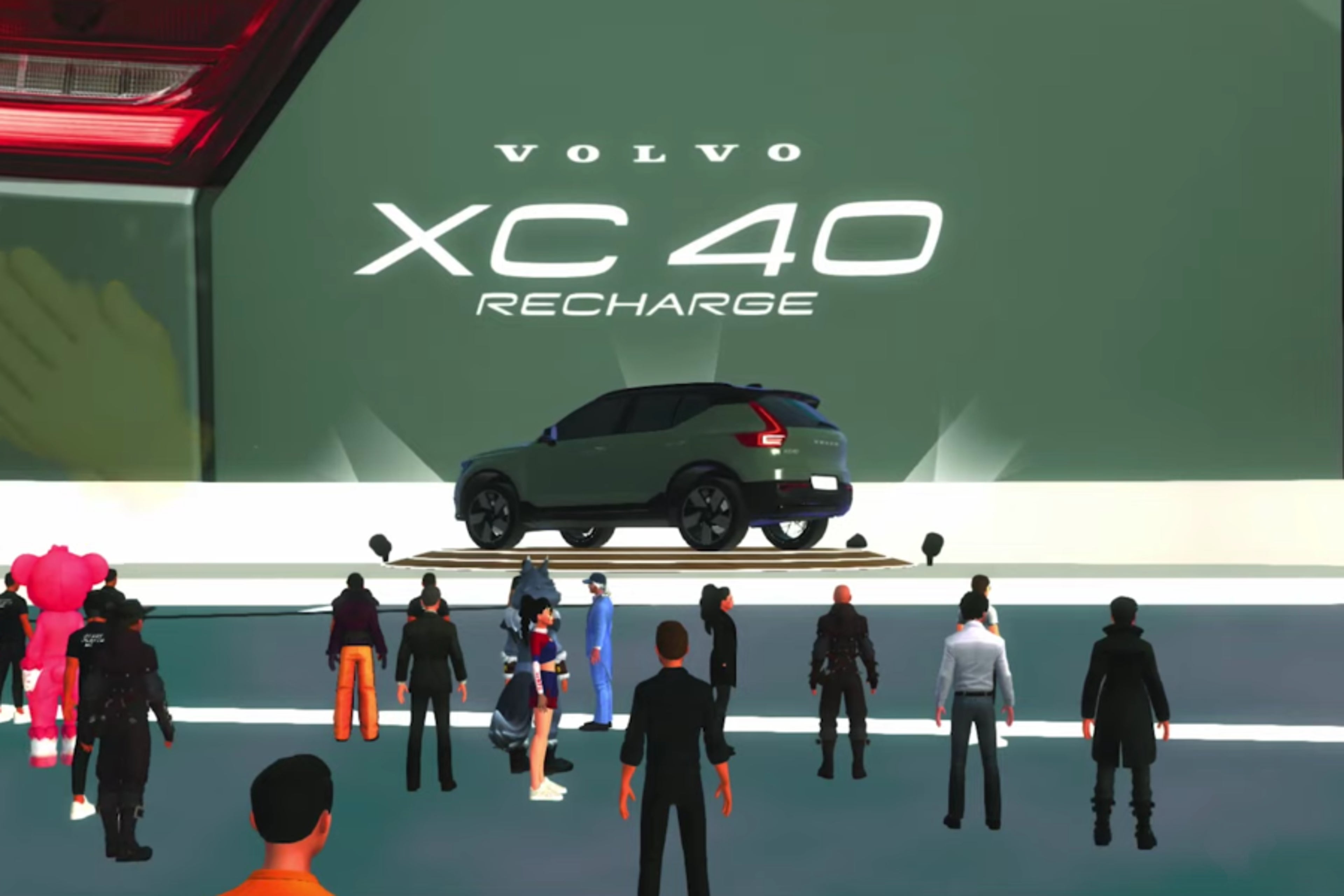 XC40 on podium in the "metaverse"