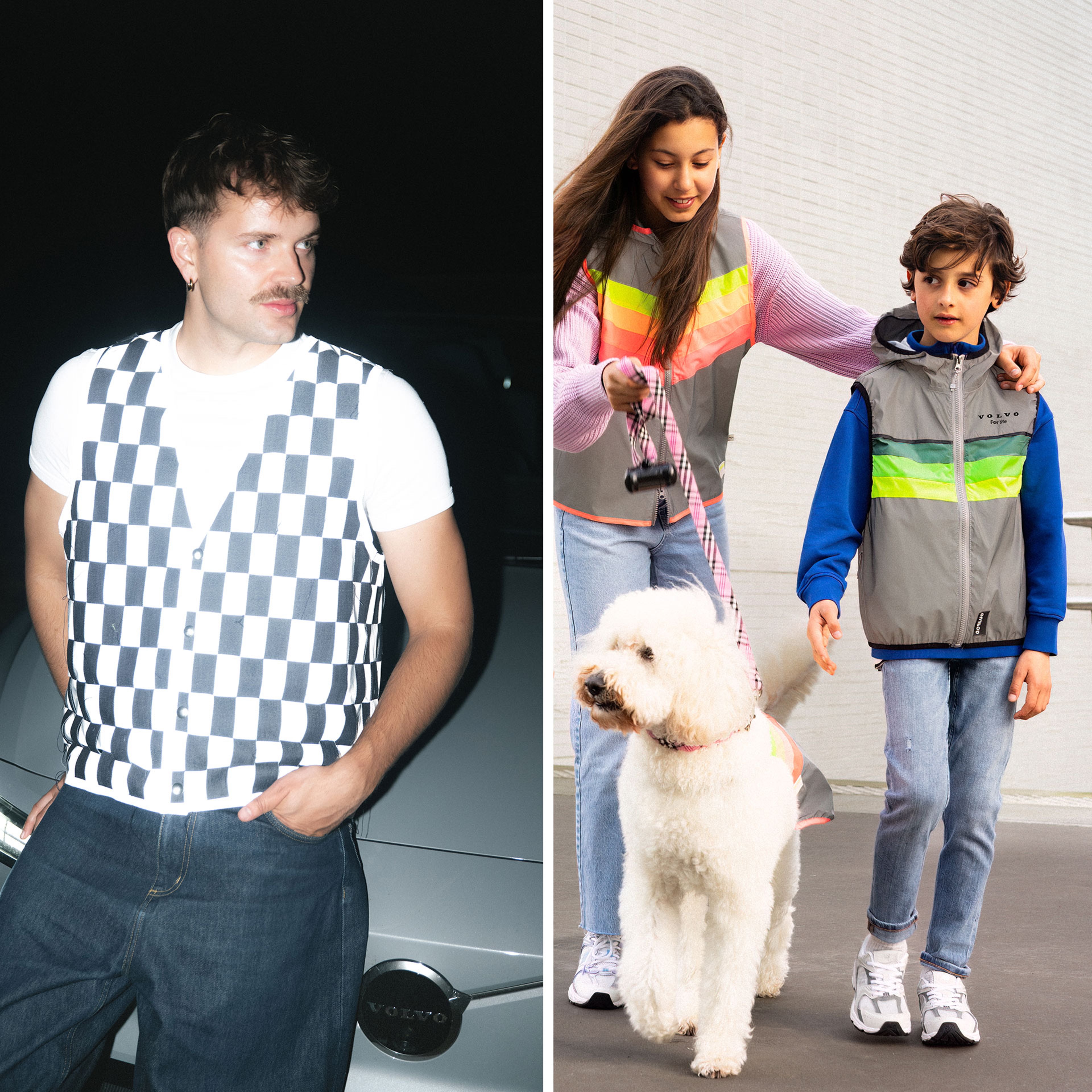 Fluo hesjes ontworpen door Jordy Arthur Vaesen en GOFLUO