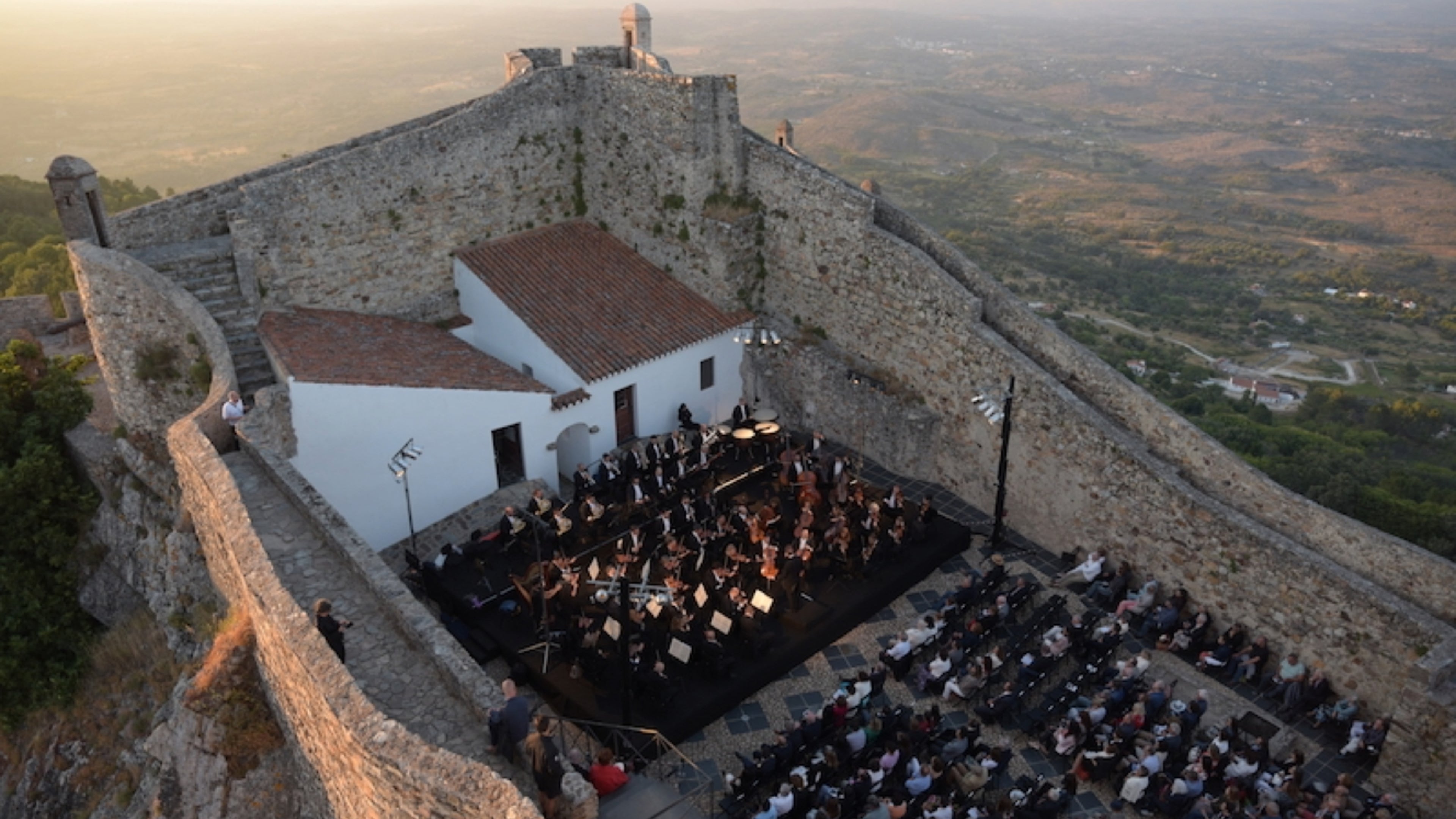 Vista aerea do castelo