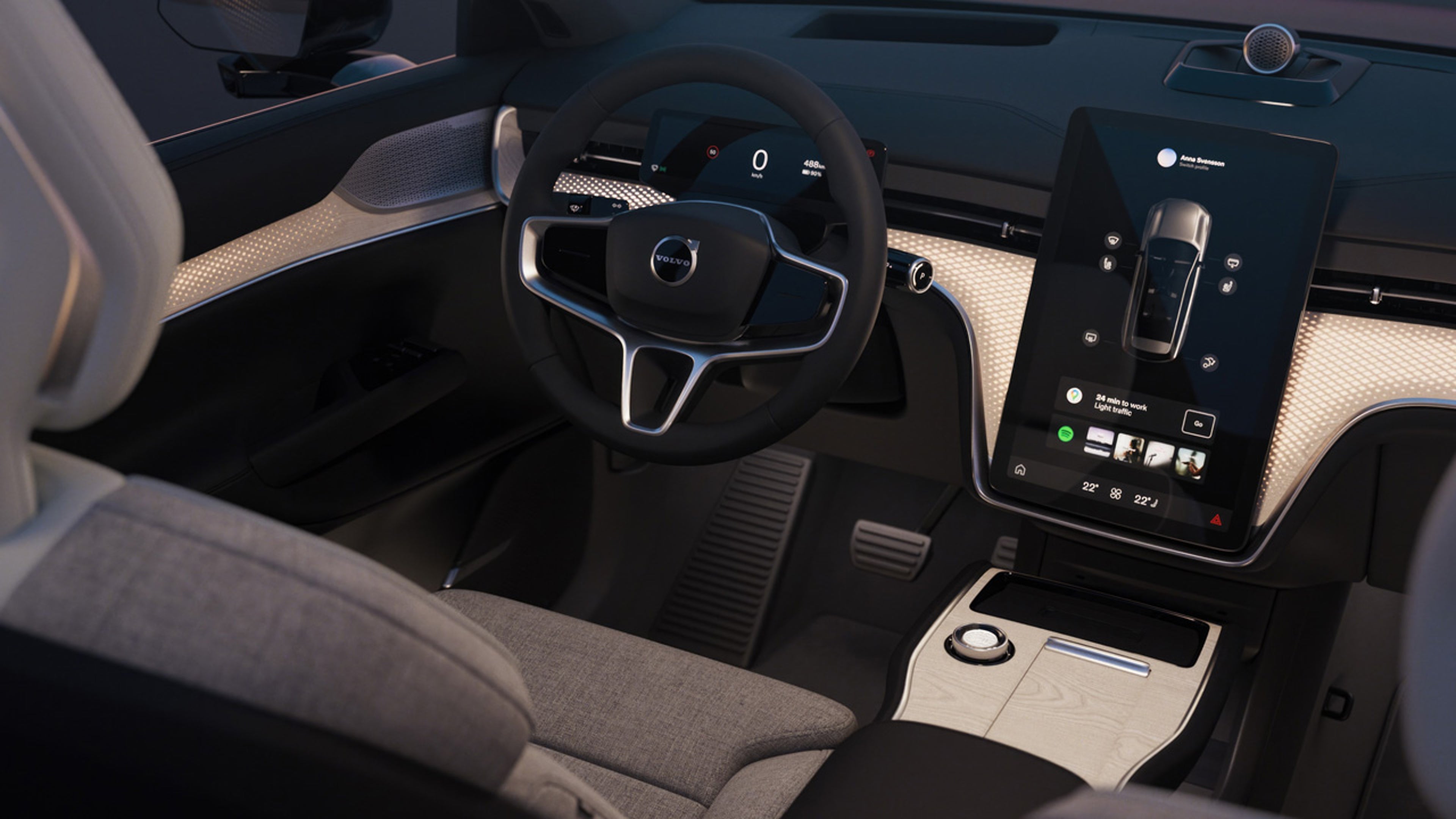 Volvo EX90 osvětlení velmi podobné slunečnímu svitu