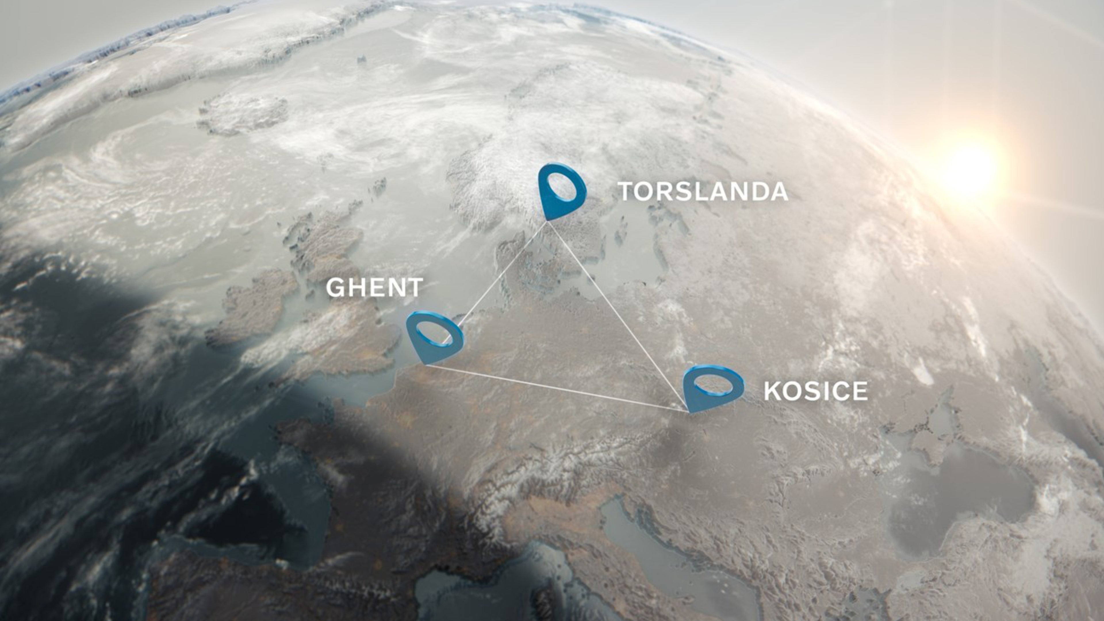 Rein elektrischer Volvo C40 Recharge an der Ghent-Produktionslinie.