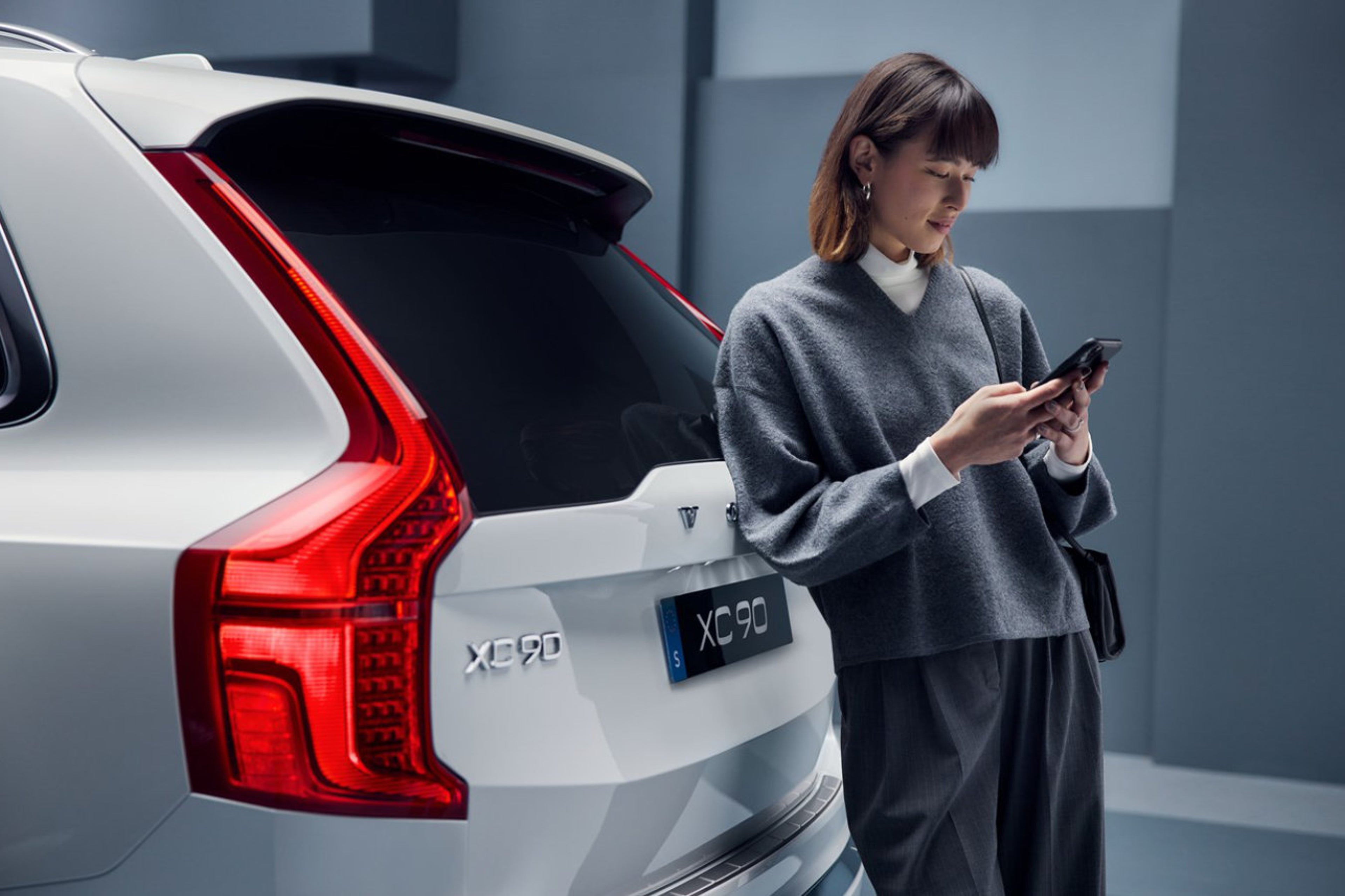 Ein vollelektrischer Volvo C40 Recharge auf der Fertigungsstrasse in Gent.