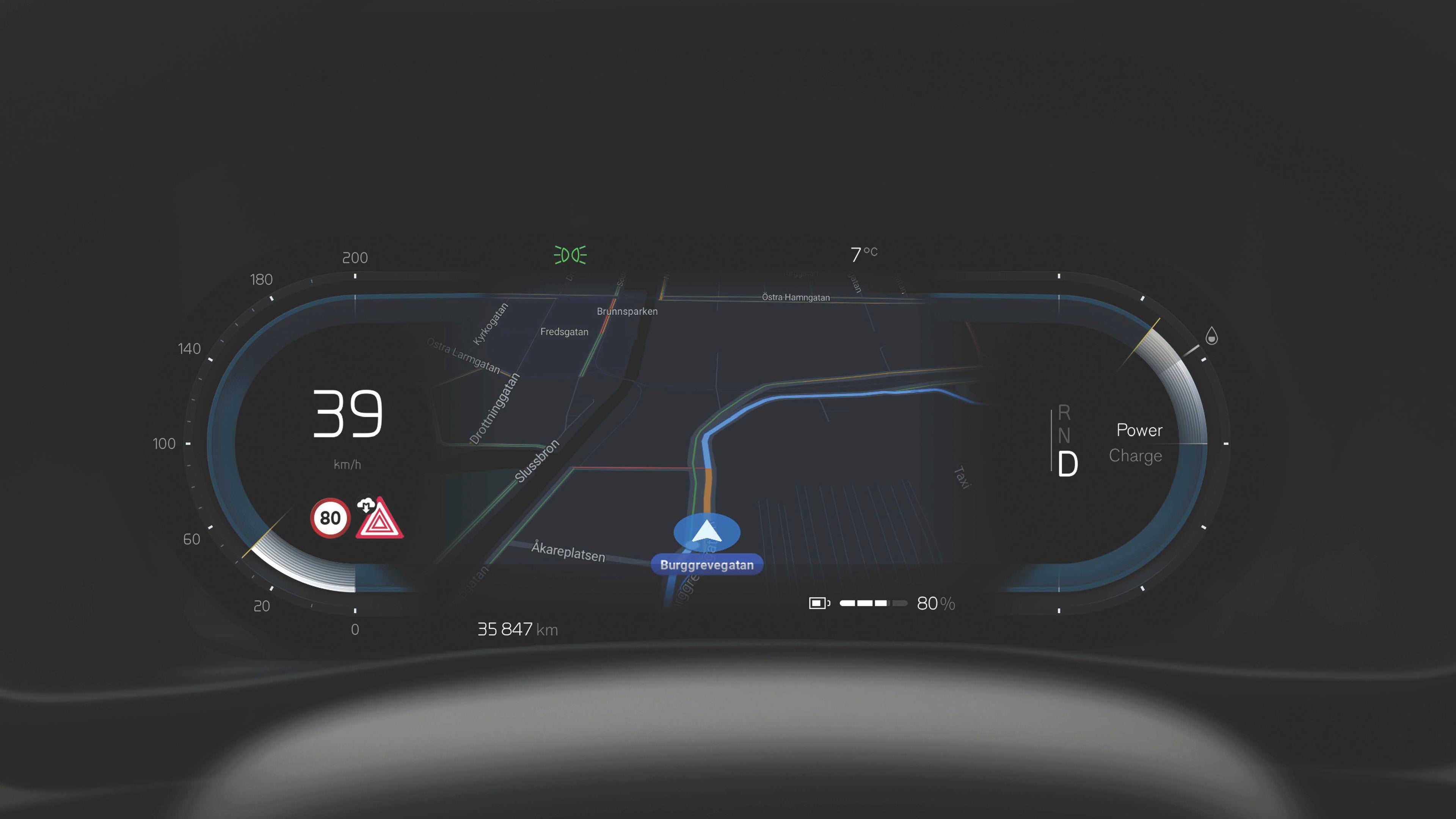 Pantalla de mando Volvo