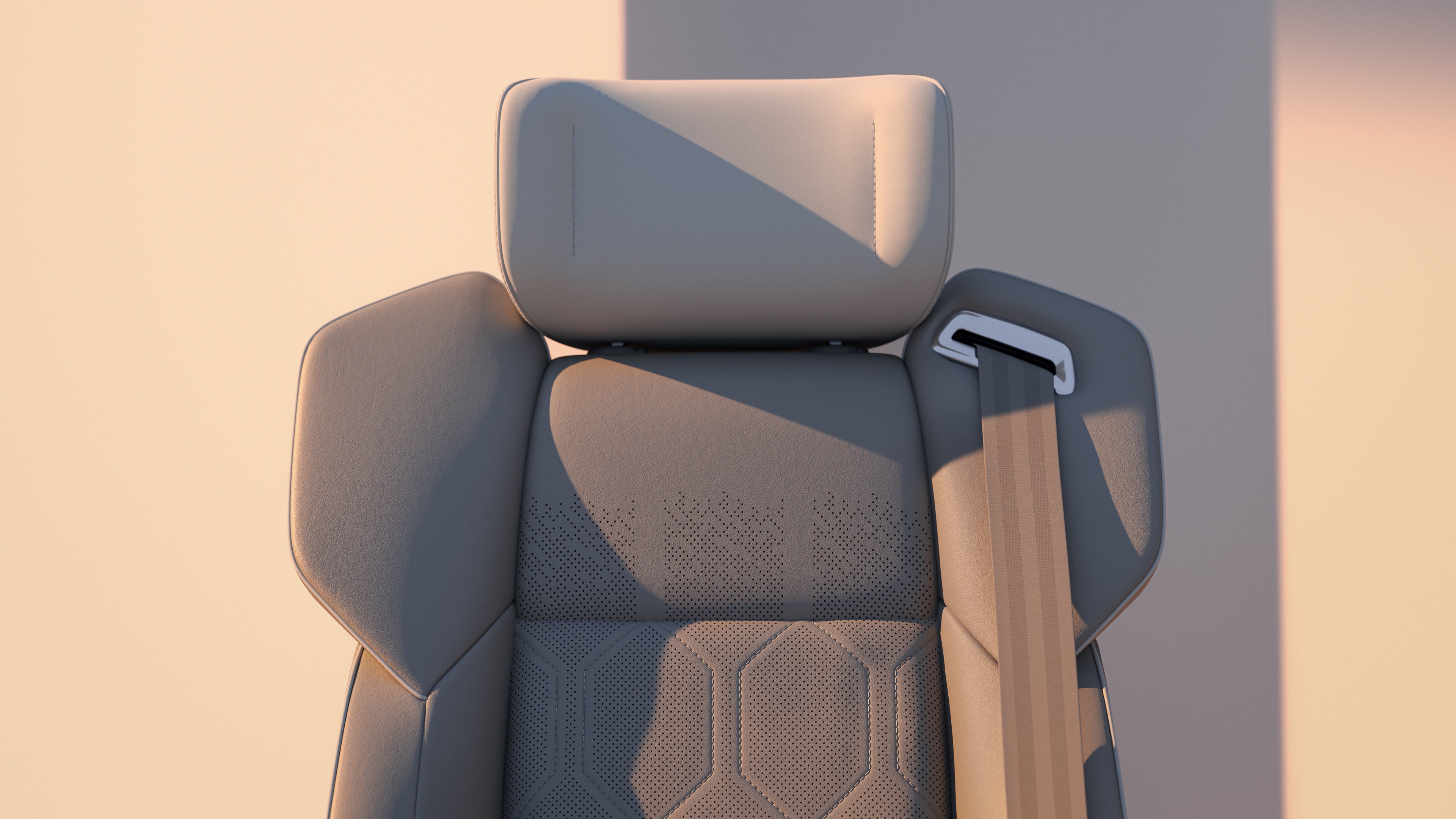 Rendering of Volvo EM90 car seat