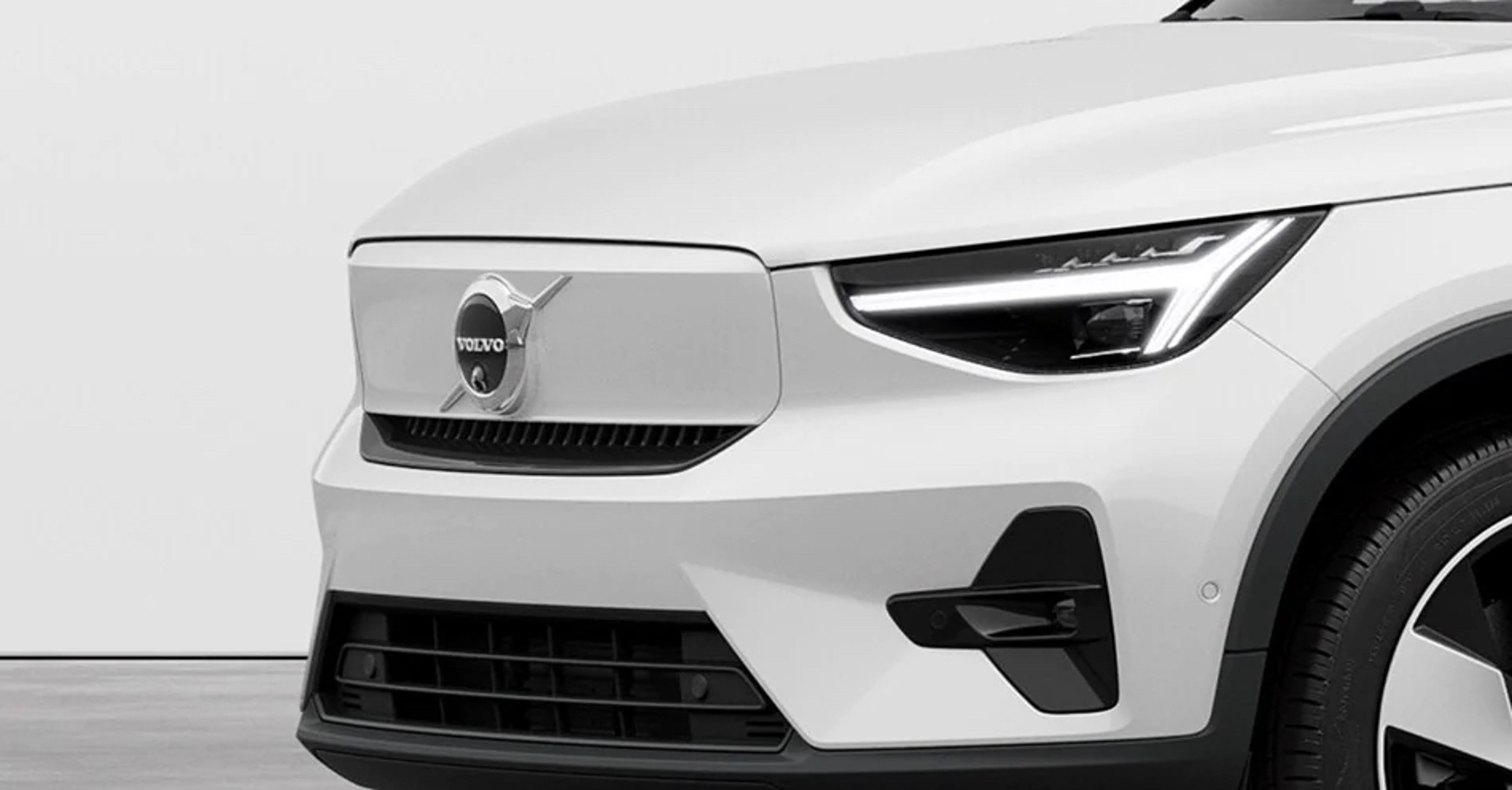 Shot of front grille Volvo car