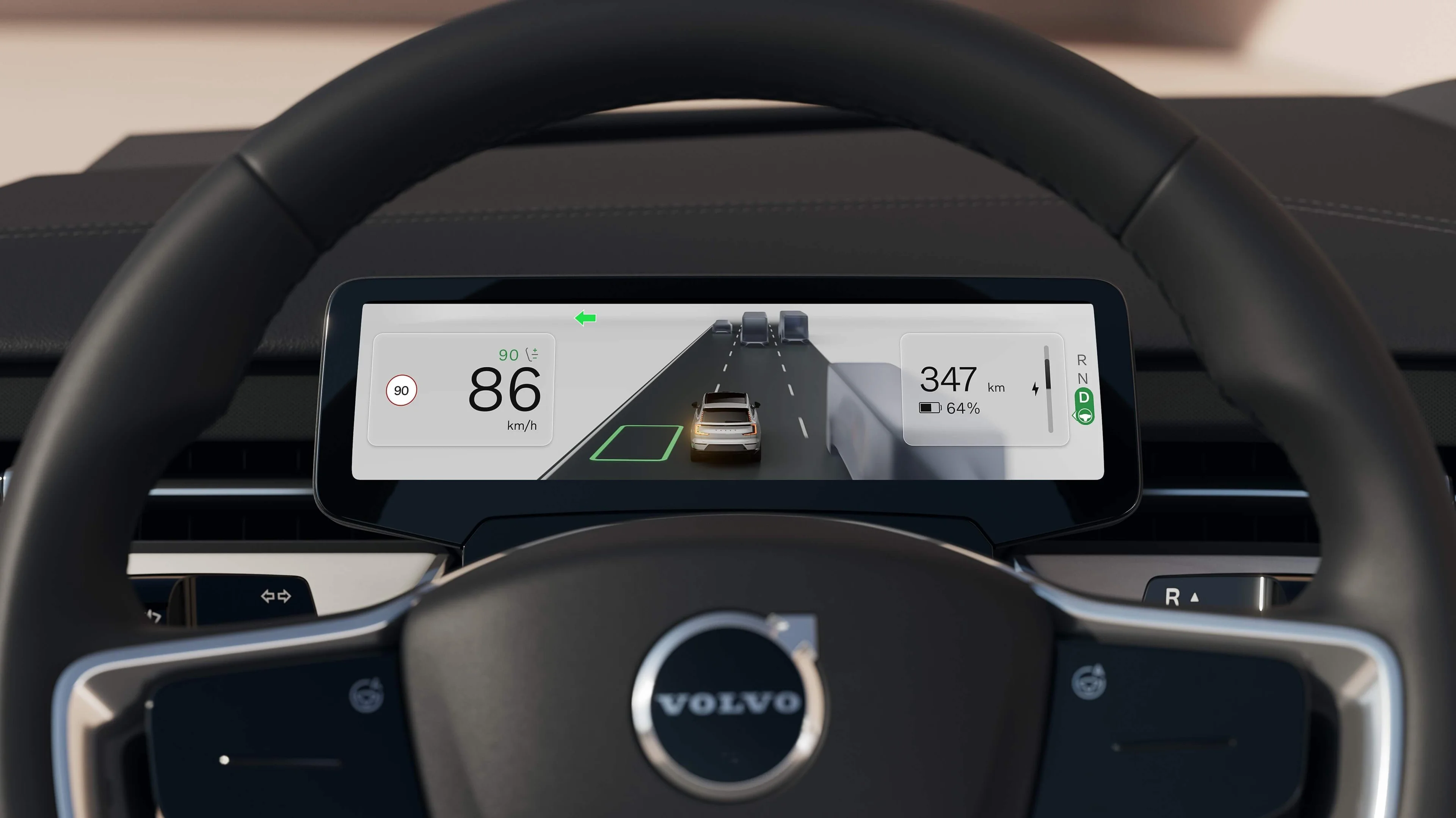 Google HD Maps Integration in einem Volvo Fahrzeug