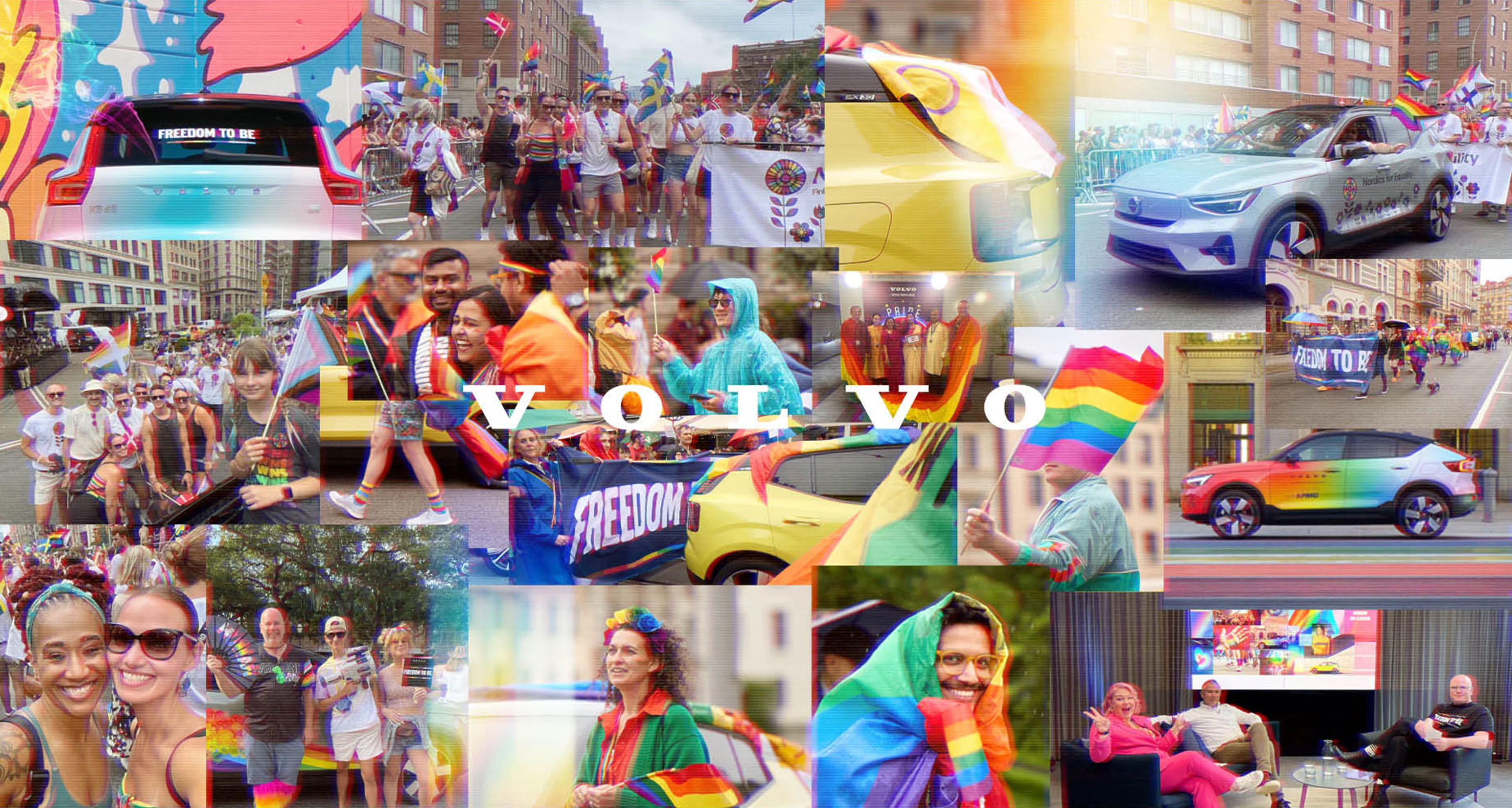 Funcionários da Volvo Cars na celebração do mês do Orgulho LGBT em todo o mundo