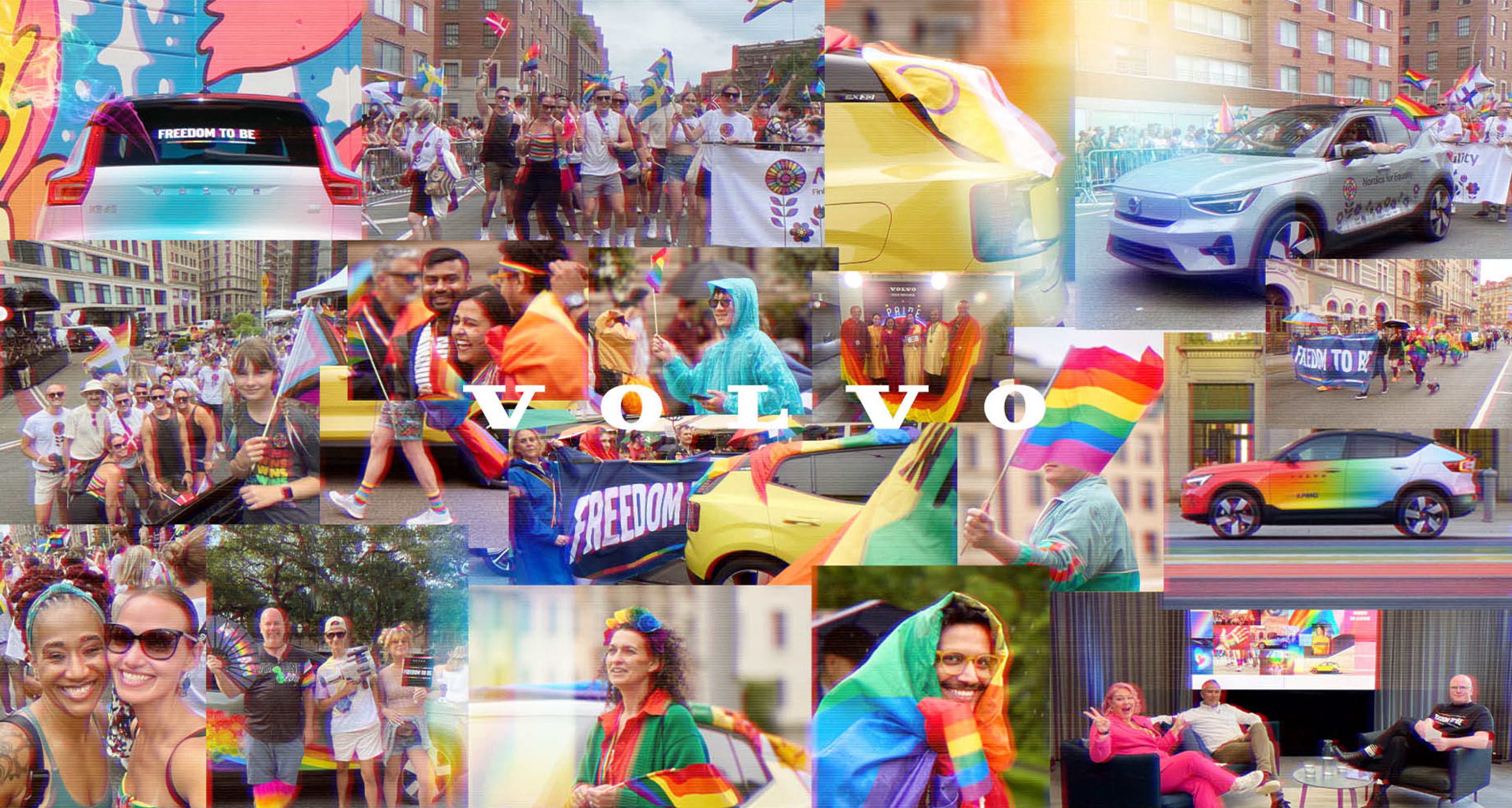 Volvo Cars työntekijöitä Pride-kuukauden juhlissa ympäri maailmaa