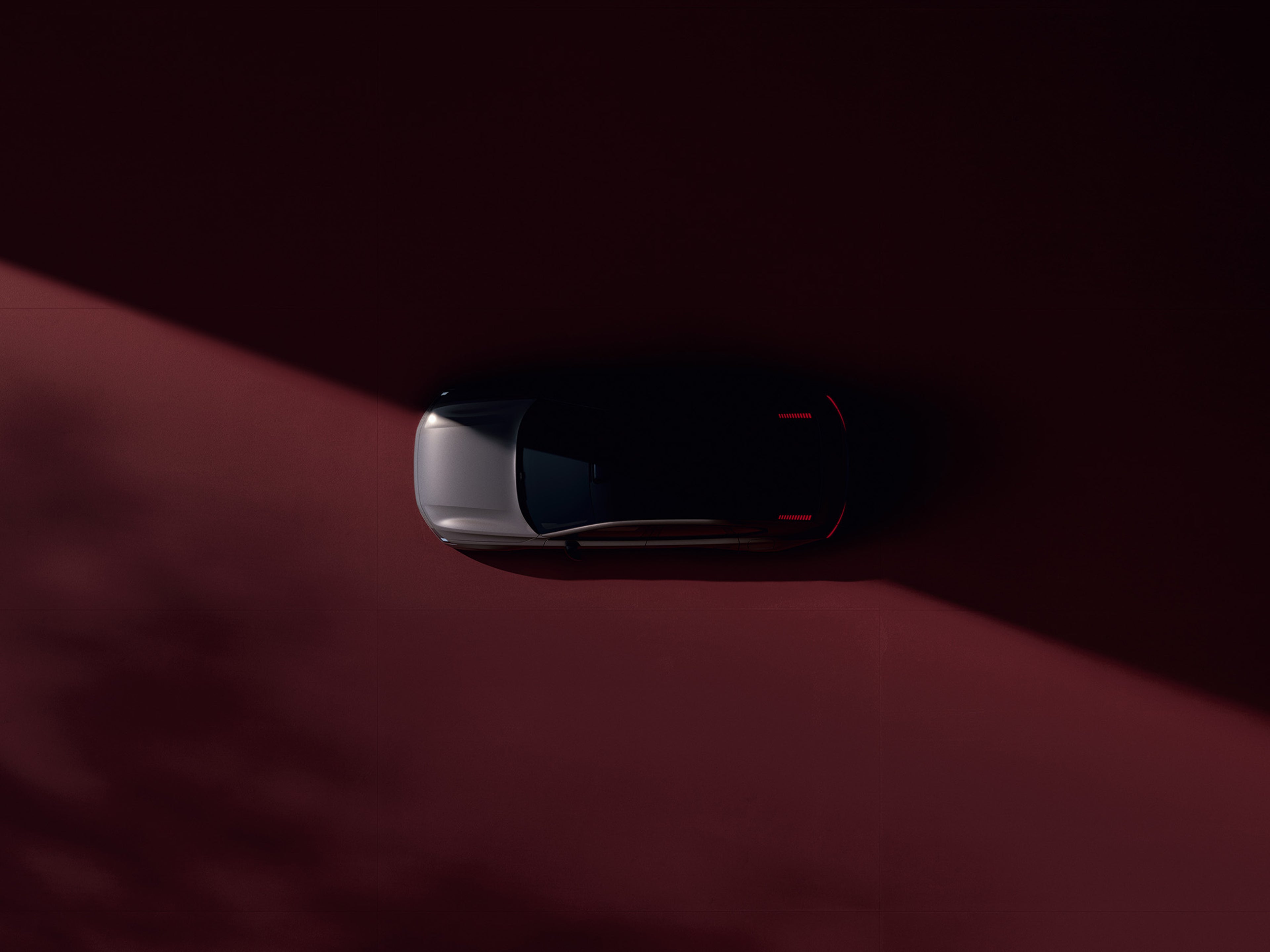 Aerial view of the Volvo ES90