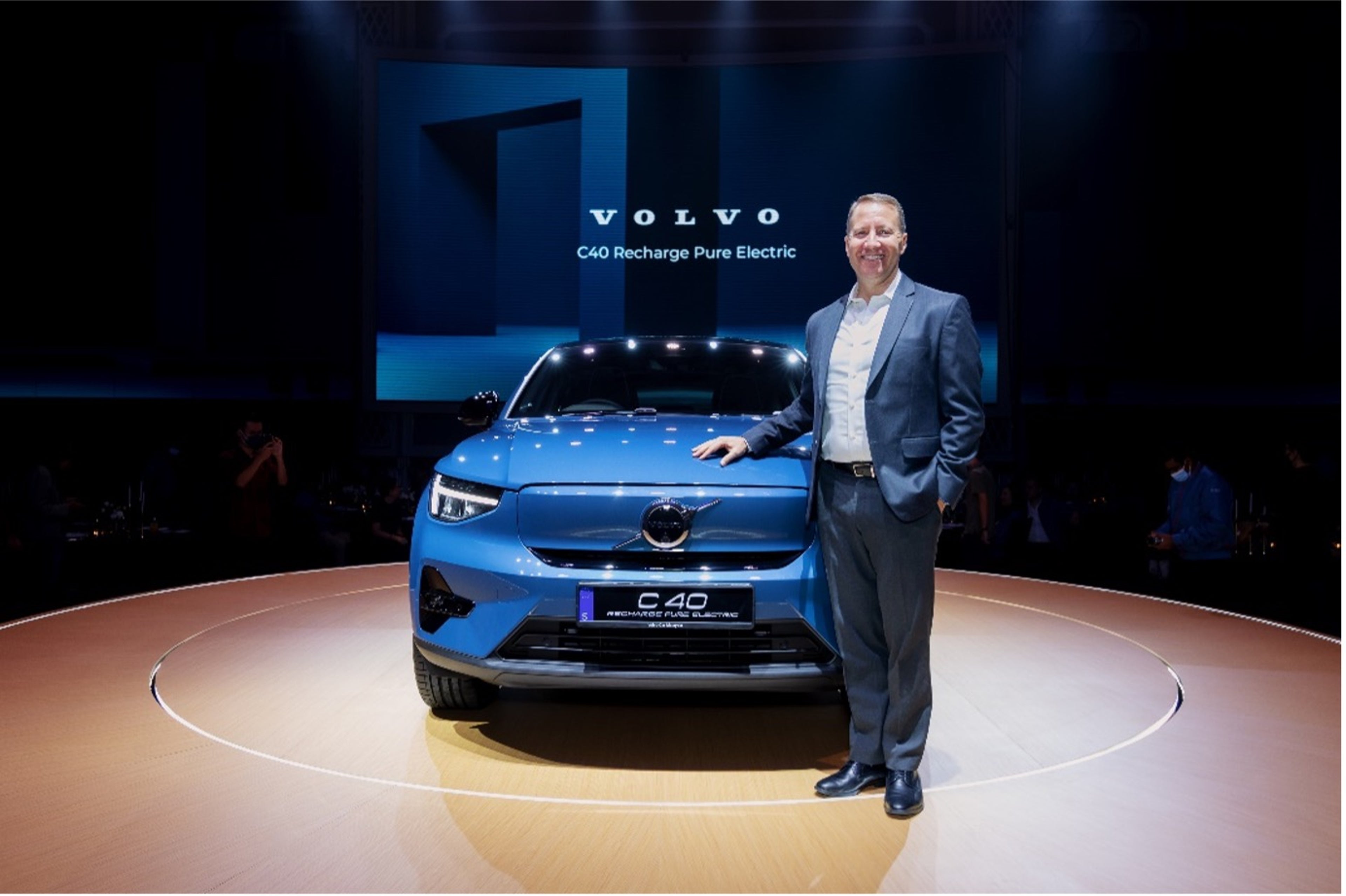 Pure electric Volvo C40 Recharge on Ghent production line.